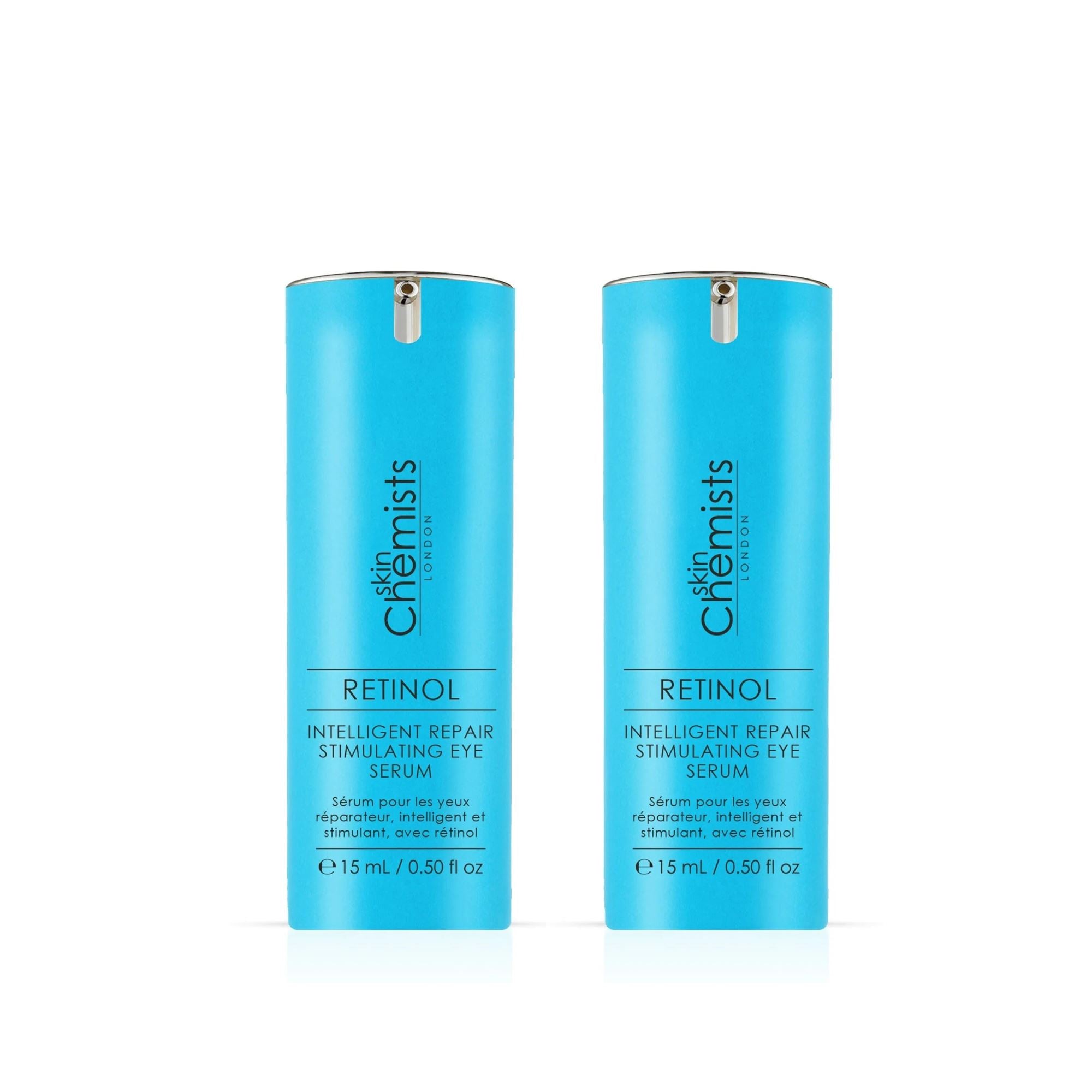 skinChemists Retinol Intelligent Repair Stimulating Eye Serum 15ml Twin Value Savings Pack