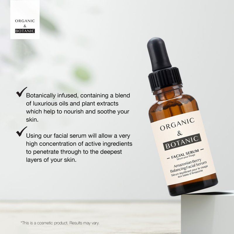 Amazonian Berry Serum with Hyaluronic Acid & Vitamin C - 30ml - Antioxidant-Rich, Hydrating
