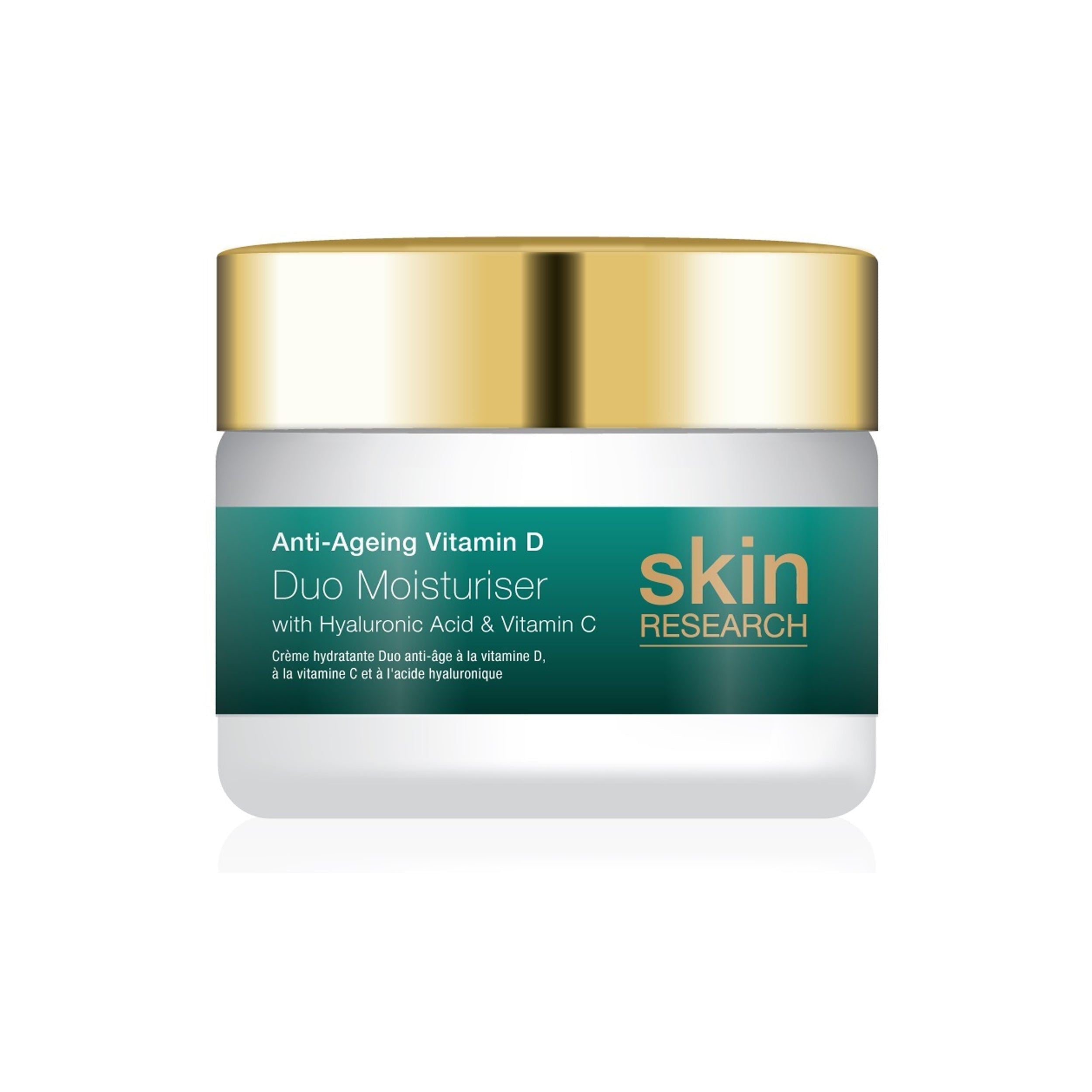 Skin Research Anti-Ageing Vitamin D with Hyaluronic Acid & Vitamin C Duo Moisturiser 50ml Twin Value Savings Pack