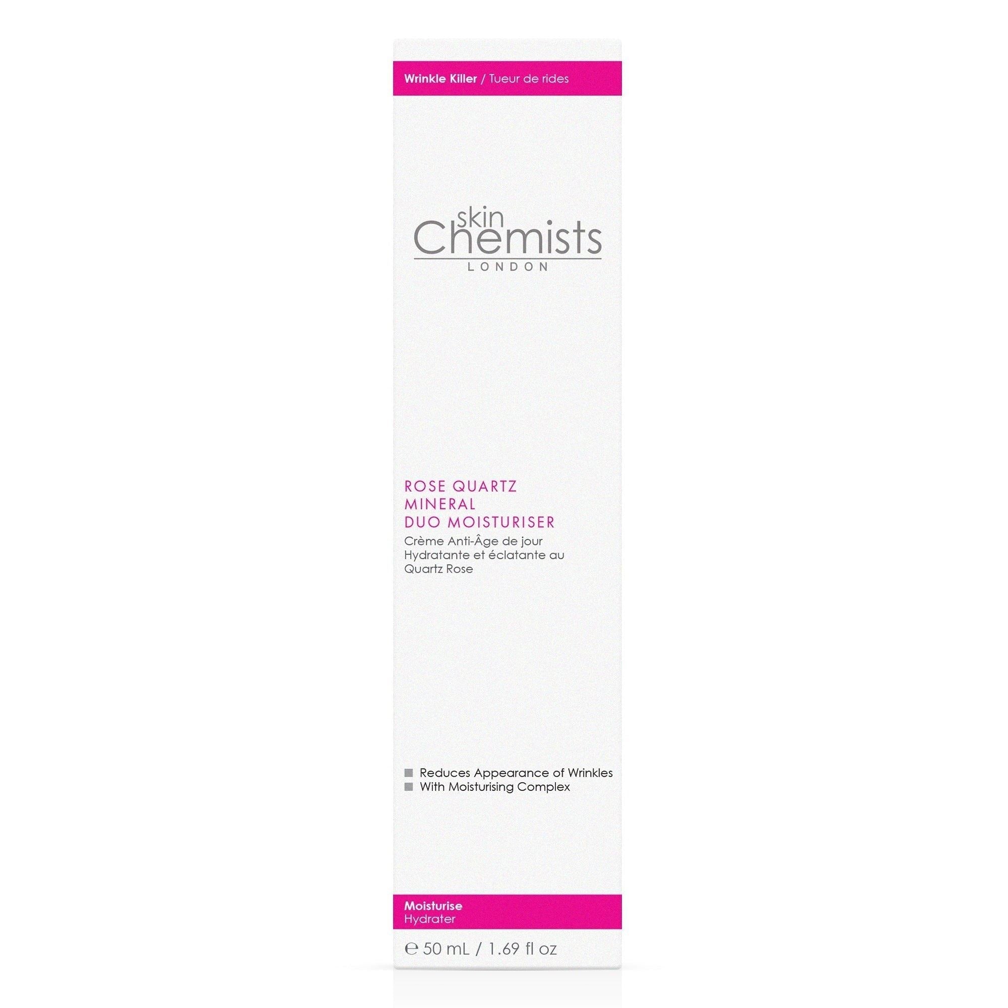 skinChemists Rose Quartz Duo Moisturiser 50ml Twin Value Savings Pack