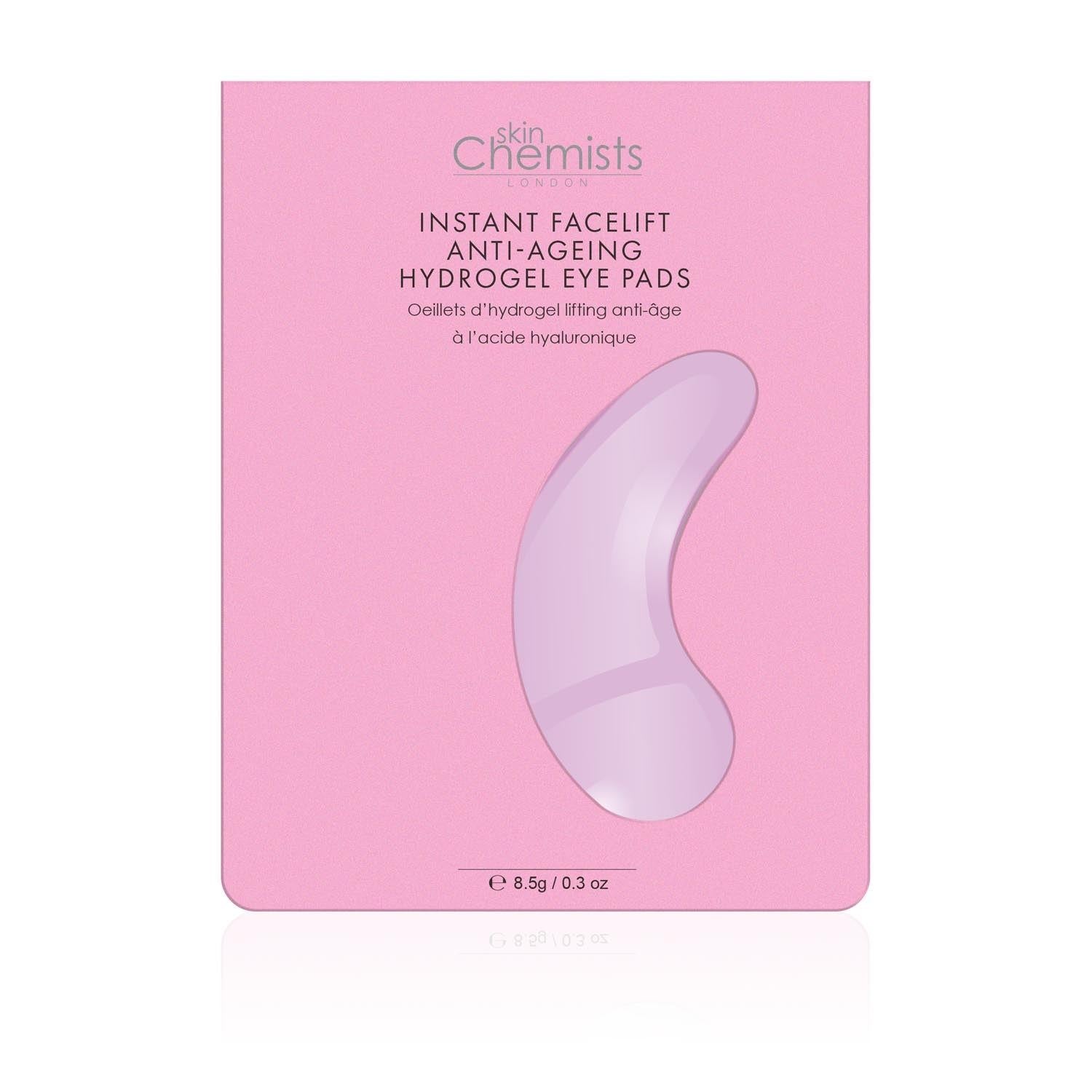 skinChemists Hydrating Hyaluronic Acid Anti-Ageing Eye Pads (1 x 2) Twin Value Savings Pack