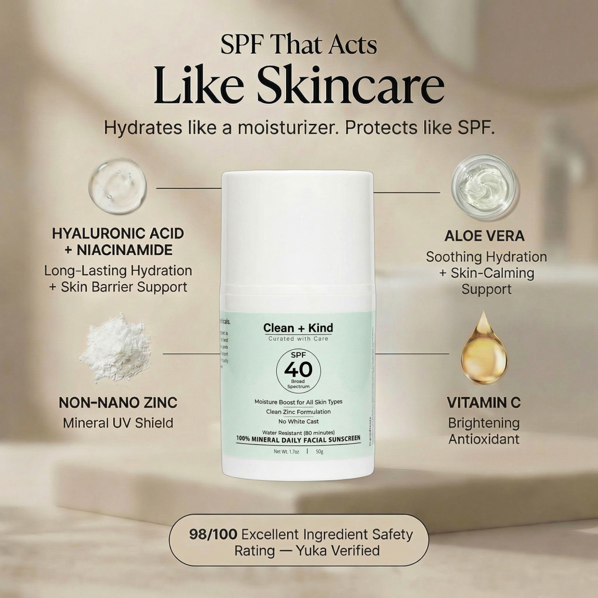 Untinted Daily Moisturizing Sunscreen – SPF 40