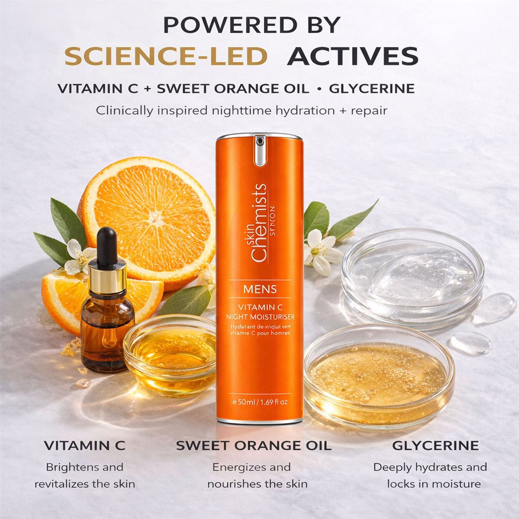 Men's Vitamin C Night Moisturiser 50ml