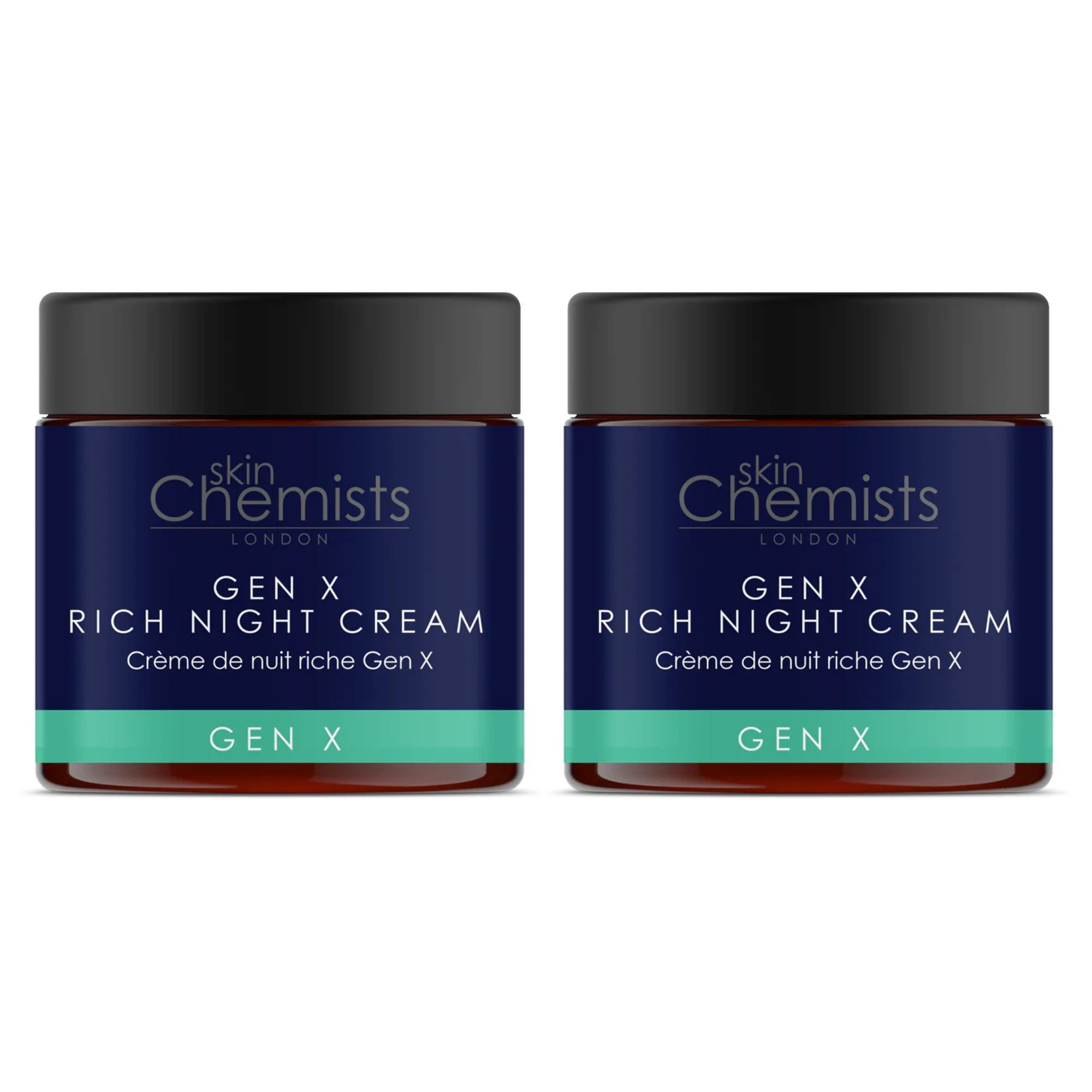 skinChemists Gen X Rich Night Cream 60ml Twin Value Savings Pack