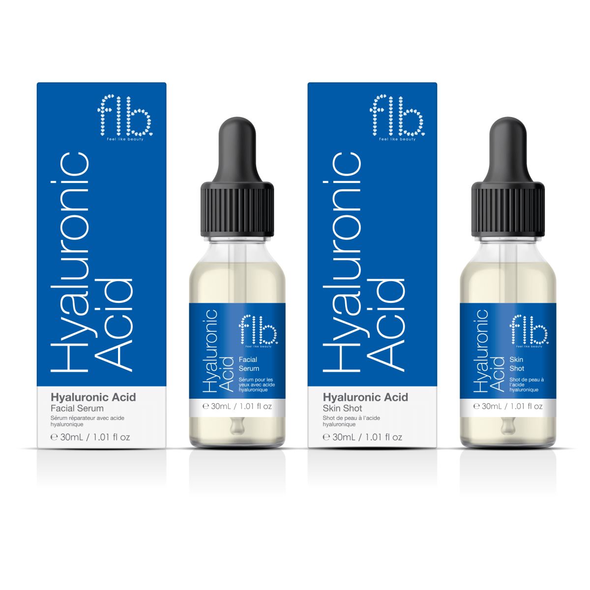 Feel Like Beauty - Hyaluronic Acid Facial Serum 30ml + Skin Shot 30ml