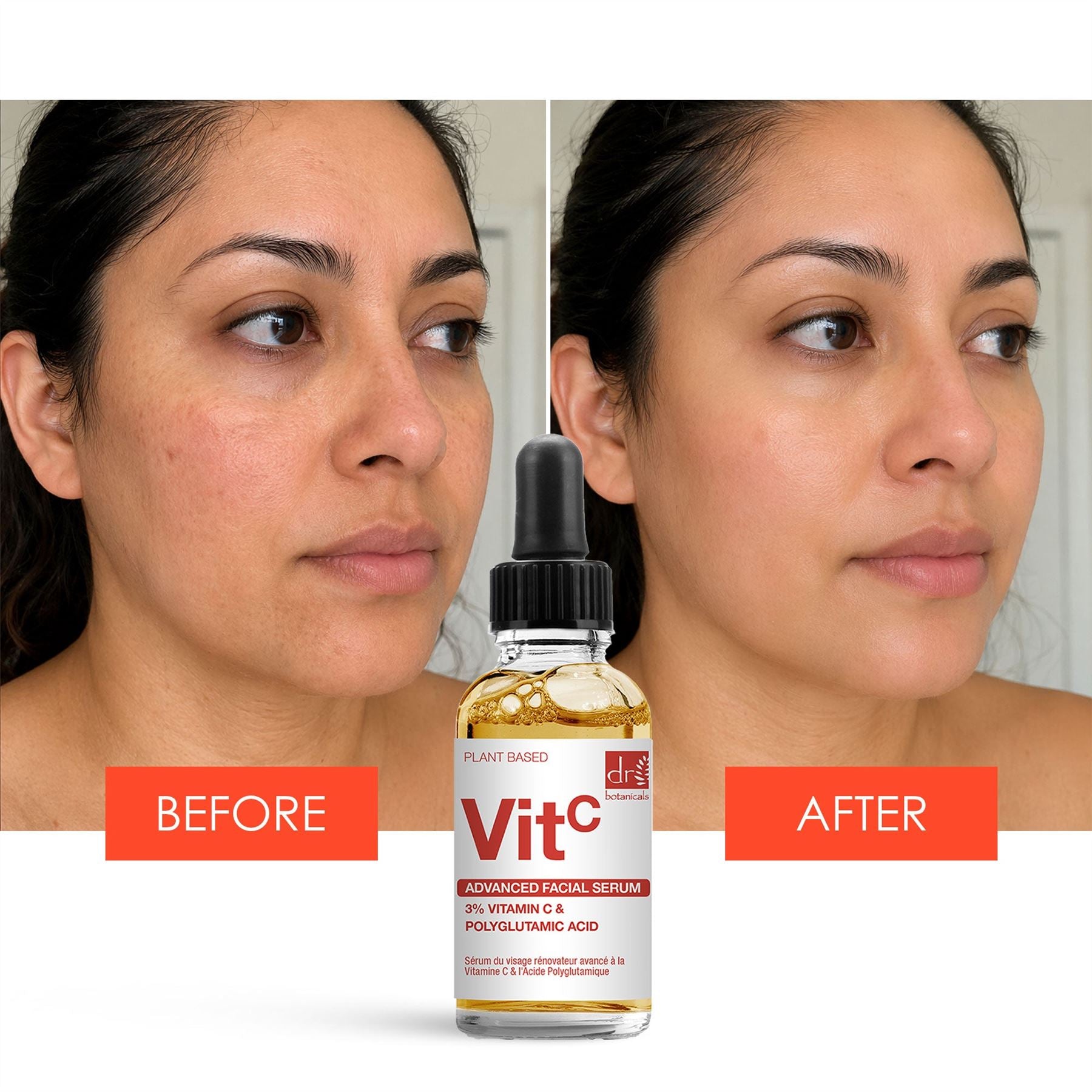 Dr Botanicals Apothecary Vitamin C & Polyglutamic Acid Facial Serum | Brightens, Hydrates & Revitalises | 30ml