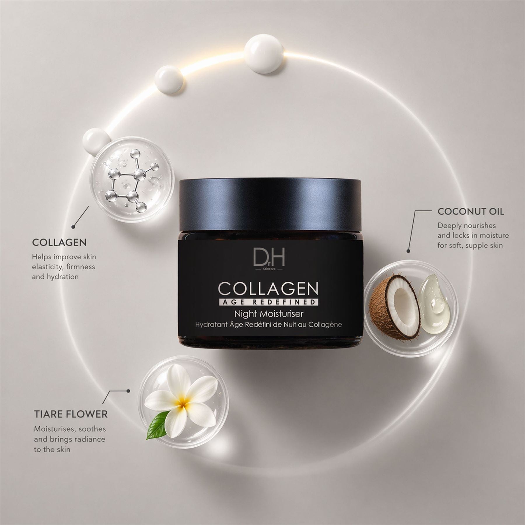 Dr H Collagen Anti-Ageing Night Moisturiser 60ml