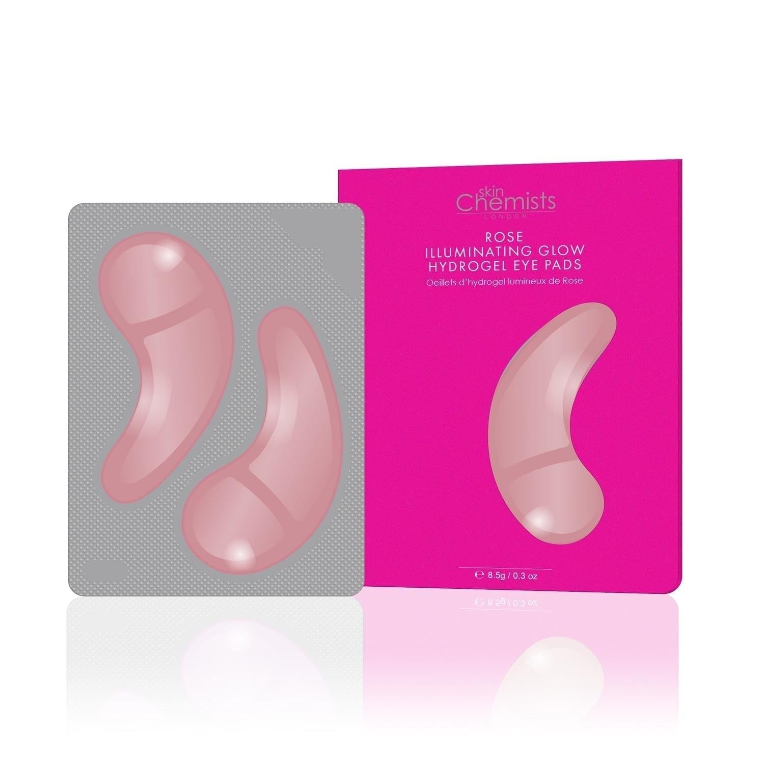 skinChemists Rose Illuminating Glow Hydrogel Eye Pads (1 x 2) Twin Value Savings Pack
