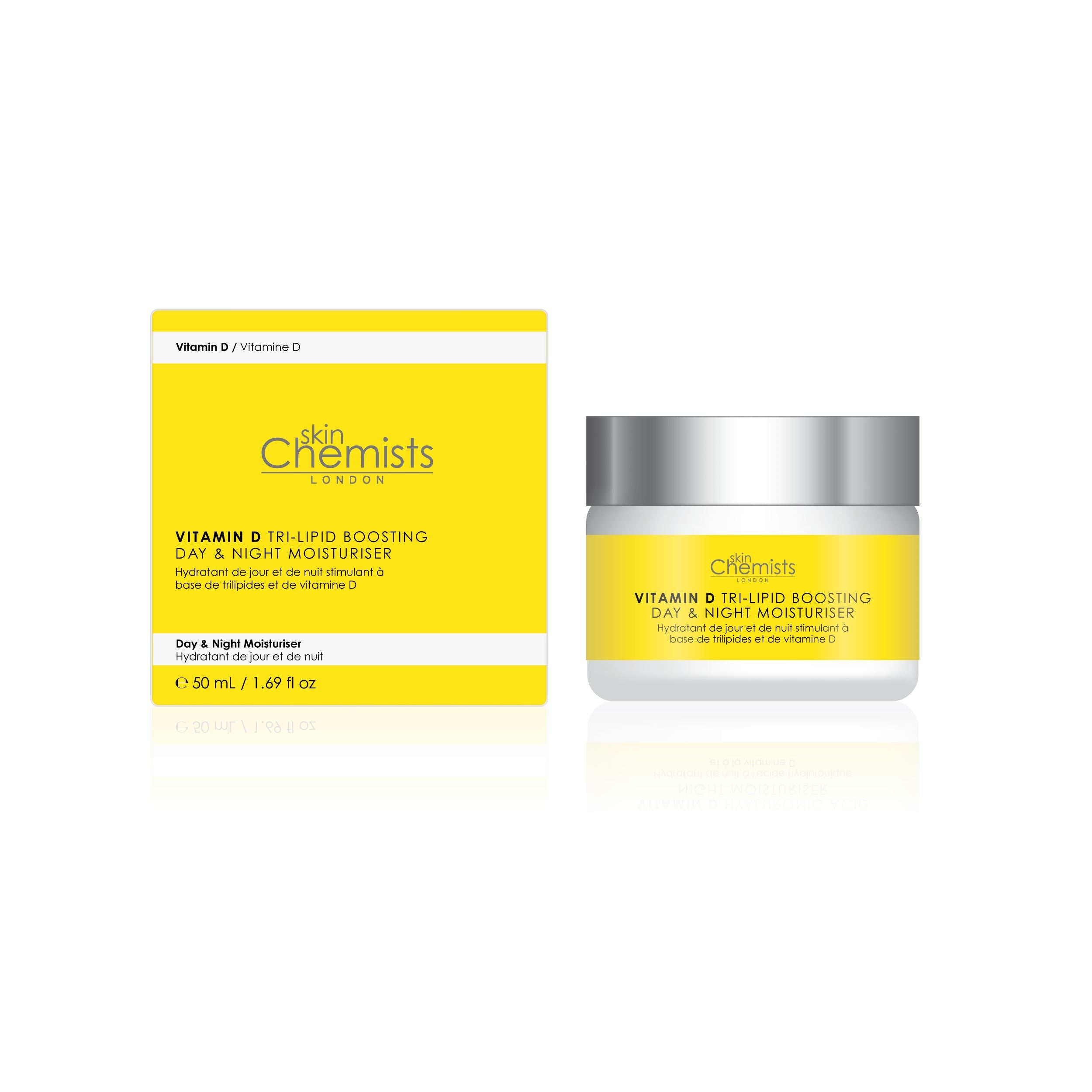 skinChemists Vitamin D Tri-Lipid Boosting Day & Night Moisturiser 50ml Twin Value Savings Pack