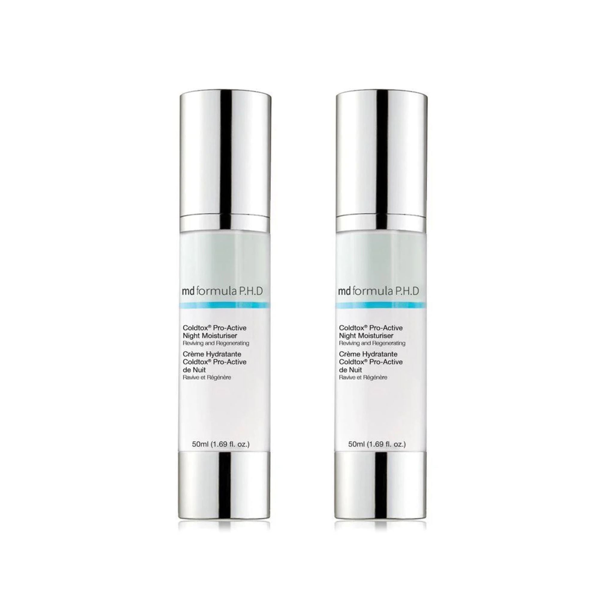 MD Formula Coldtox Pro-Active Night Moisturiser 50ml Twin Value Savings Pack