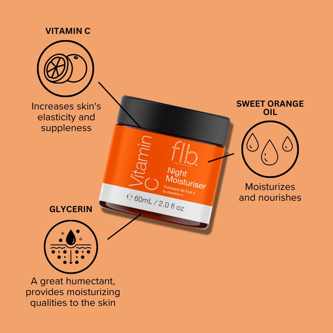 Feel Like Beauty Vitamin C Night Moisturiser 60ml Twin Value Savings Pack