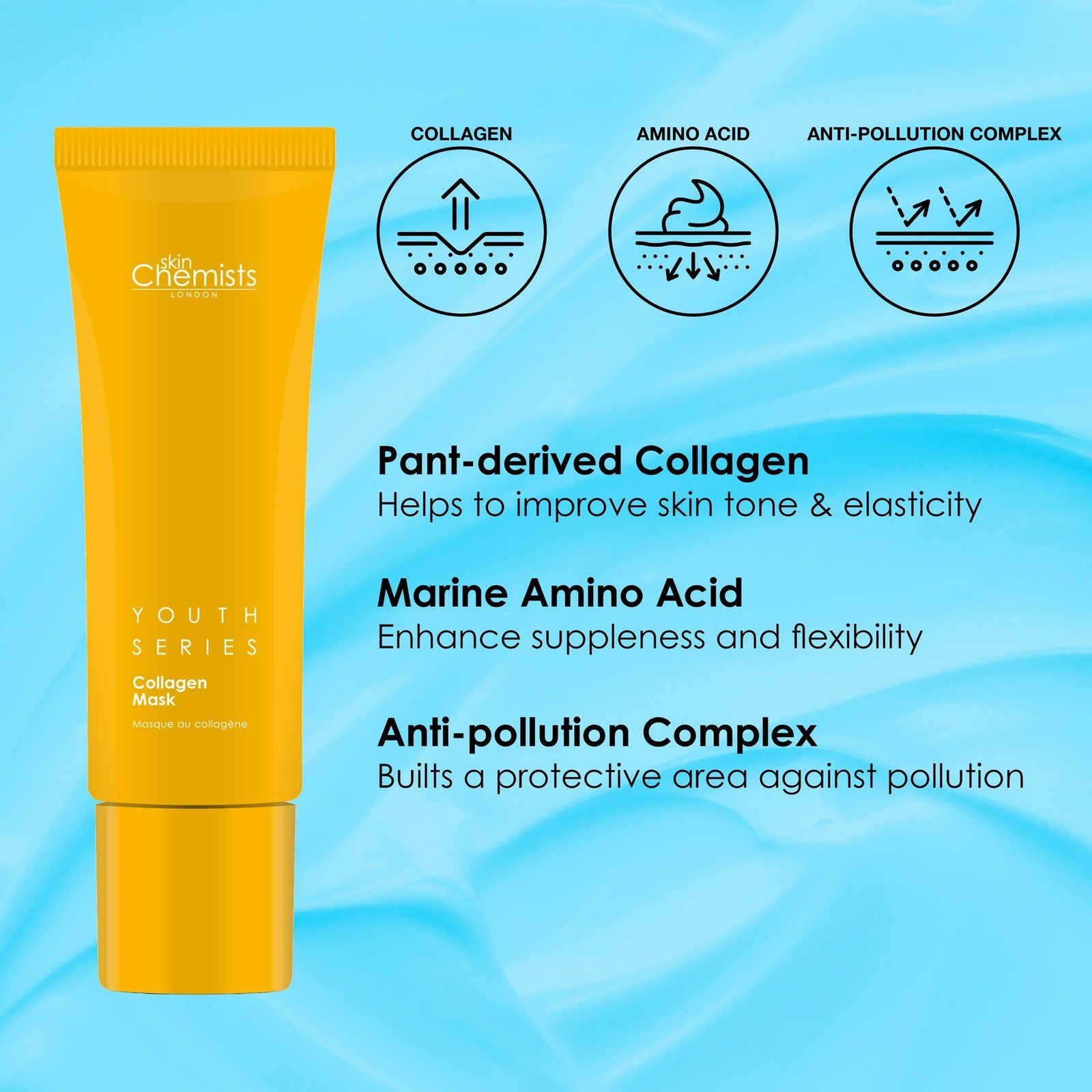 1% Collagen Mask 50ml (Vegan) - skinChemists