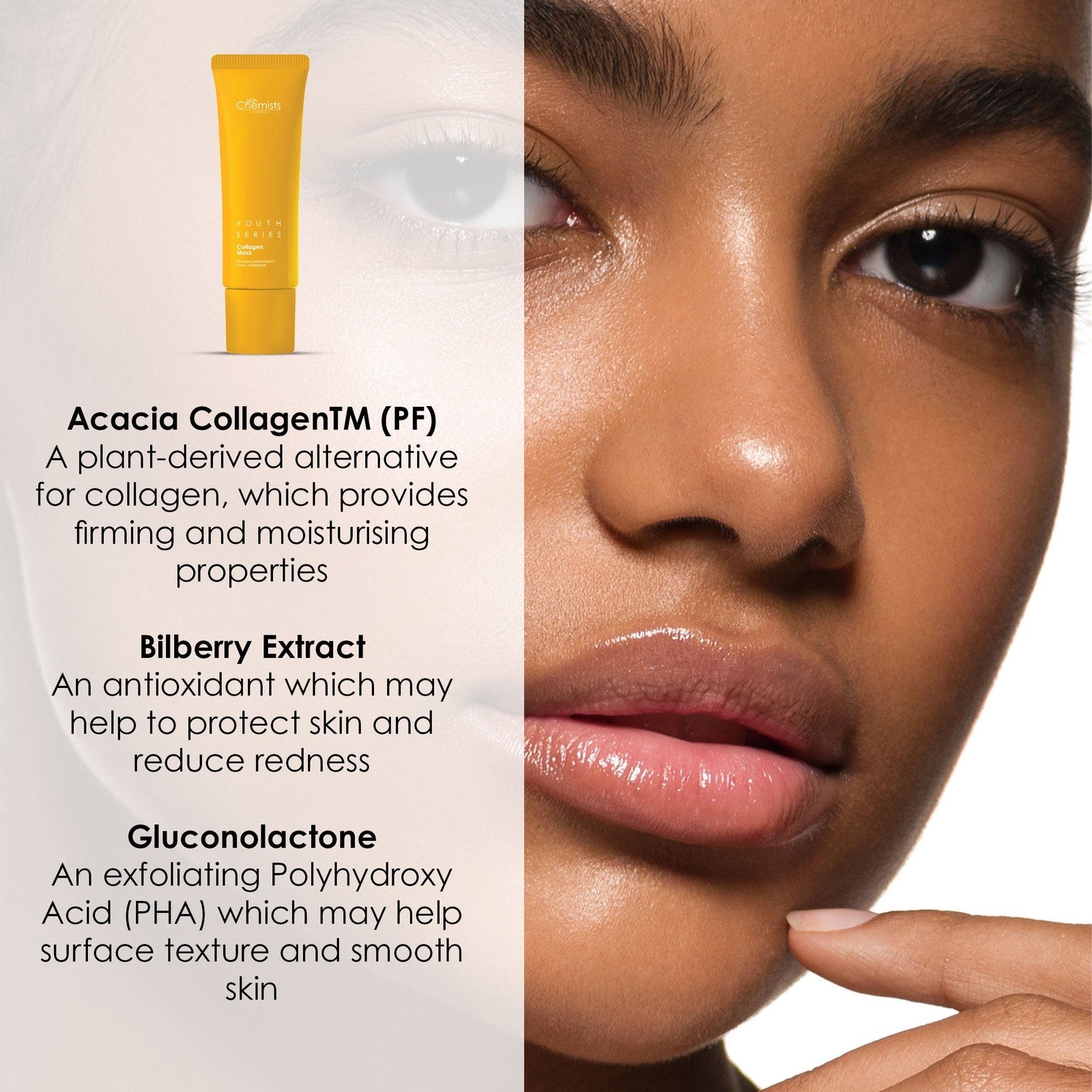 1% Collagen Mask 50ml (Vegan) - skinChemists