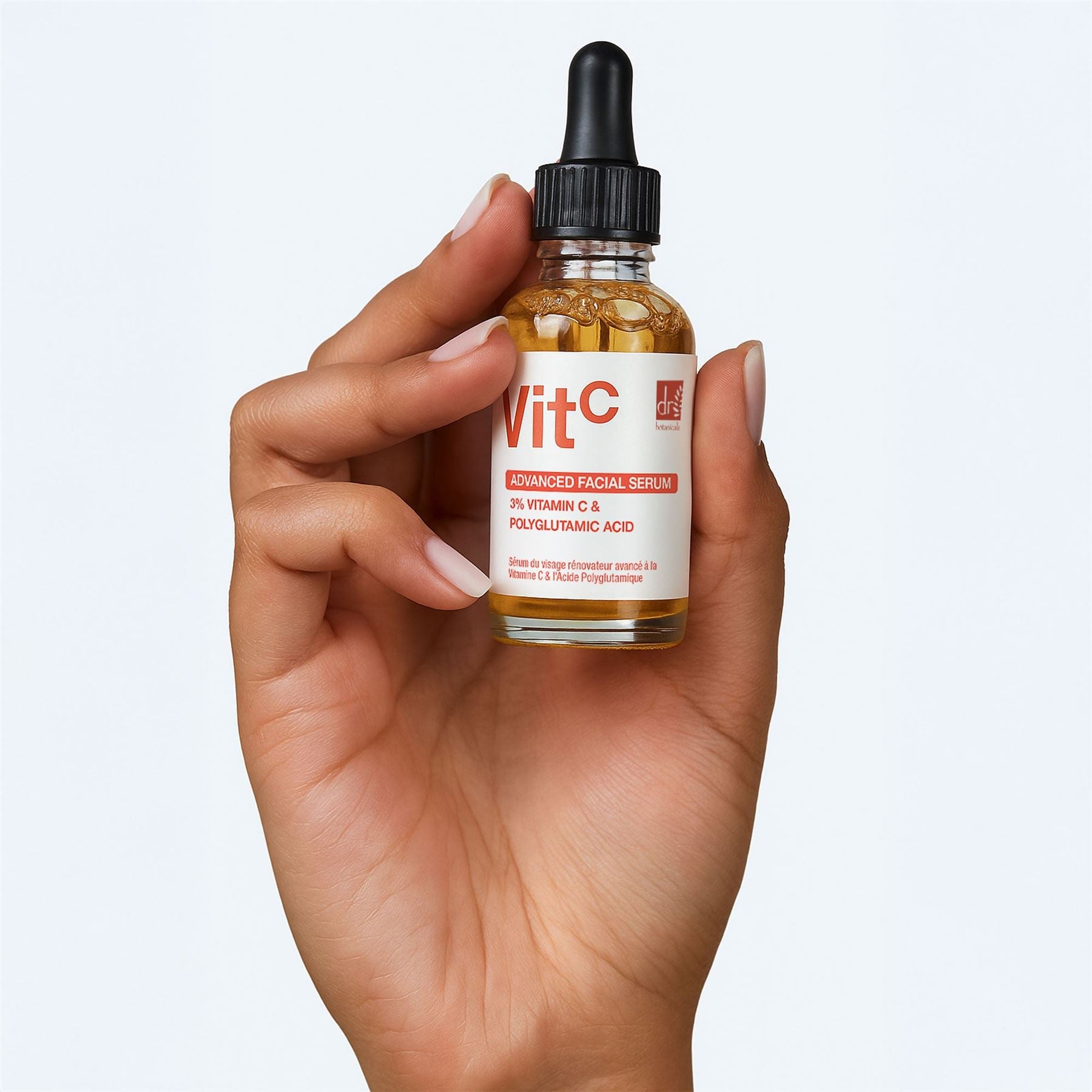Dr Botanicals Apothecary Vitamin C & Polyglutamic Acid Facial Serum | Brightens, Hydrates & Revitalises | 30ml
