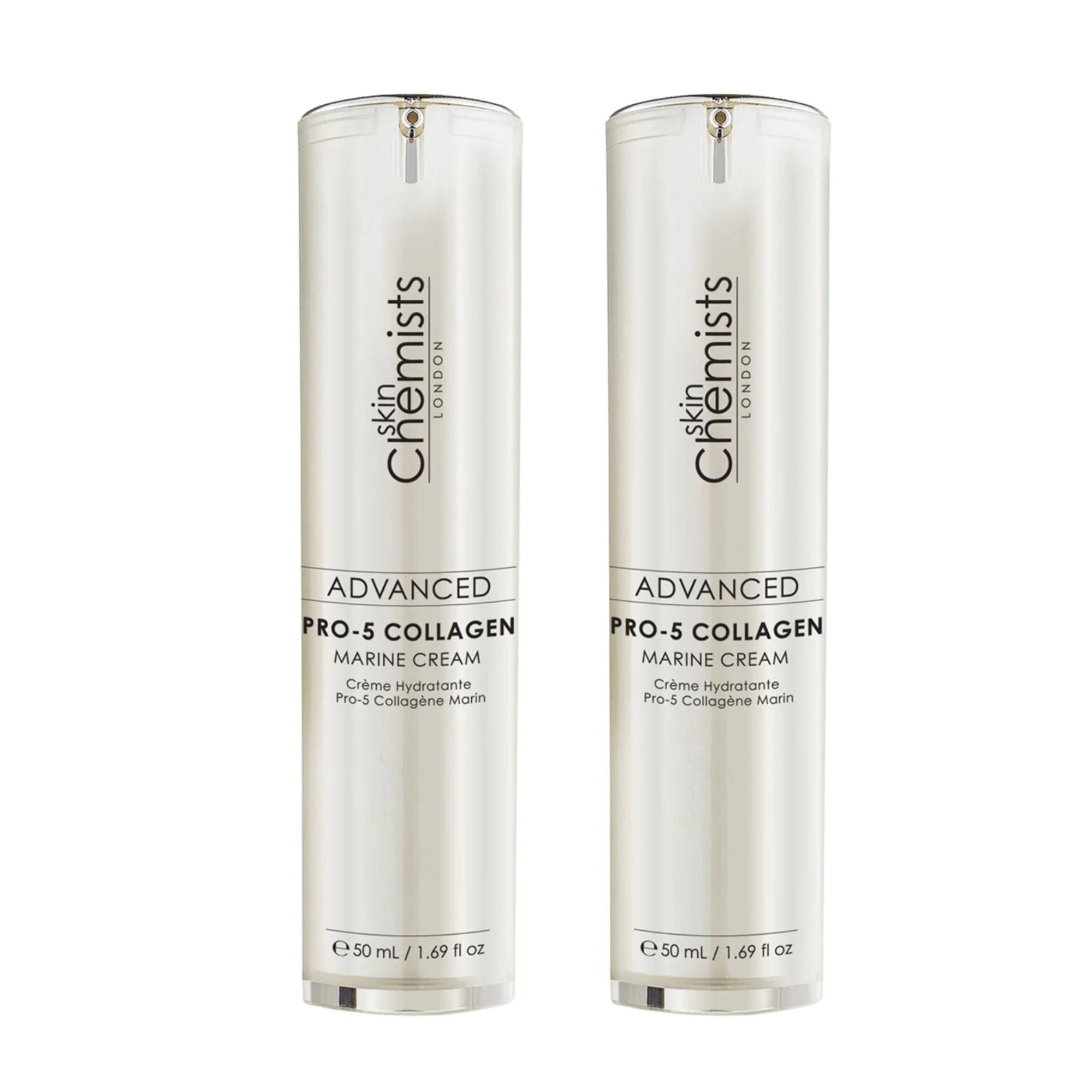 skinChemists Advanced Pro-5 Collagen Marine Cream 50ml Twin Value Savings Pack