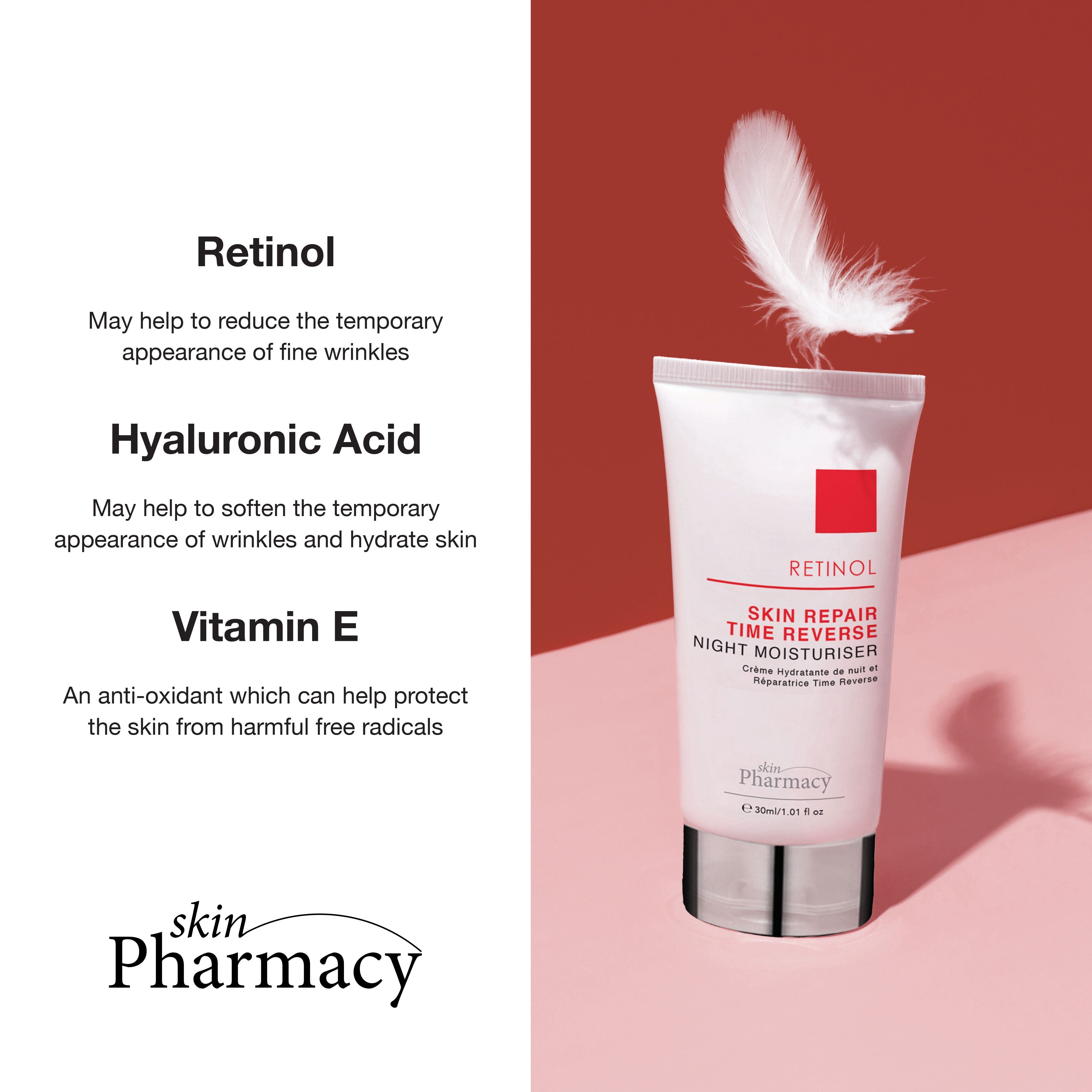 skinPharmacy Retinol Skin Repair Time Reverse Night Moisturiser 30ml Twin Value Savings Pack