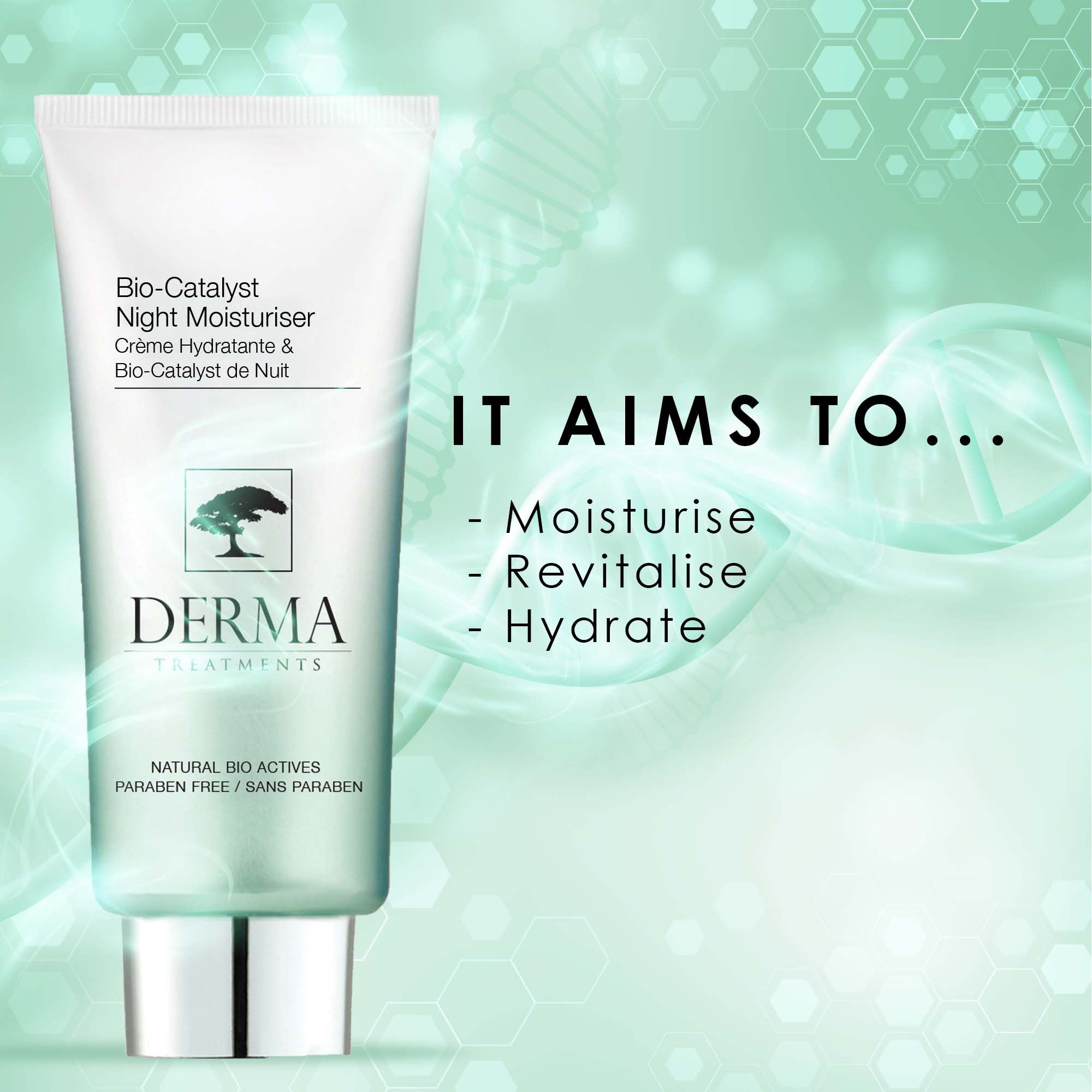 Derma Treatments Bio-Catalyst Night Moisturiser 50ml Twin Value Savings Pack