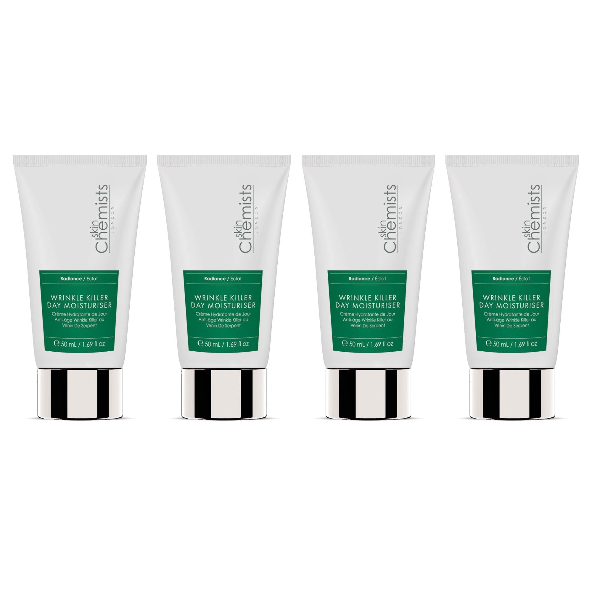 skinChemists Anti-Ageing Wrinkle Killer Day Moisturiser 50ml Shorted Date Pack of 4