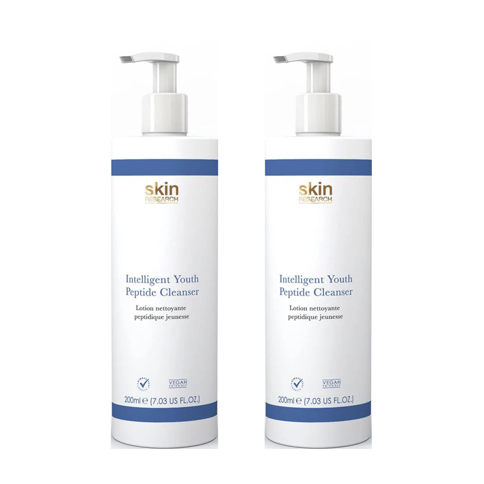 Skin Research Youth Peptide Cleanser 200ml Twin Value Savings Pack