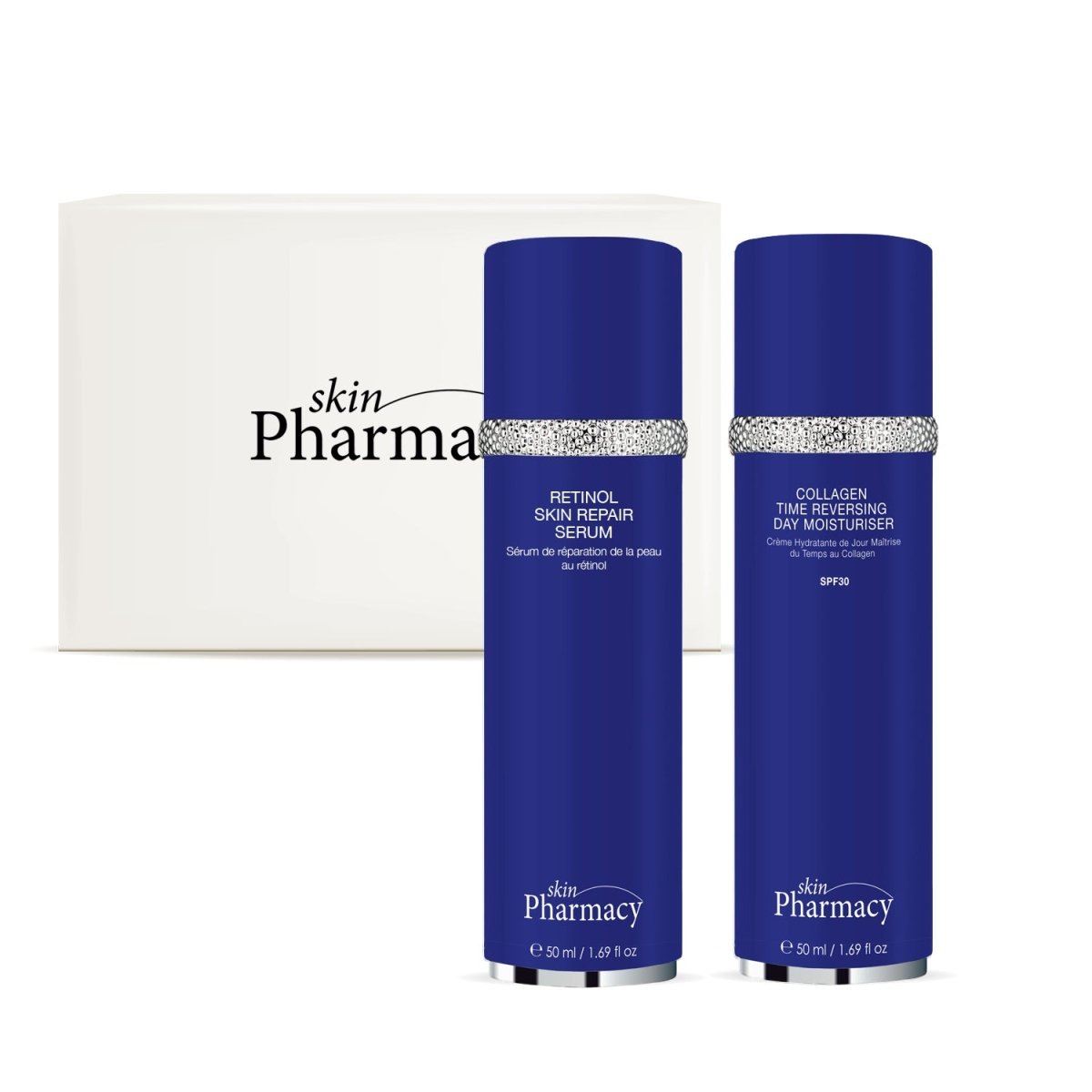 Skin Pharmacy Collagen SPF30 & Retinol Serum Routine