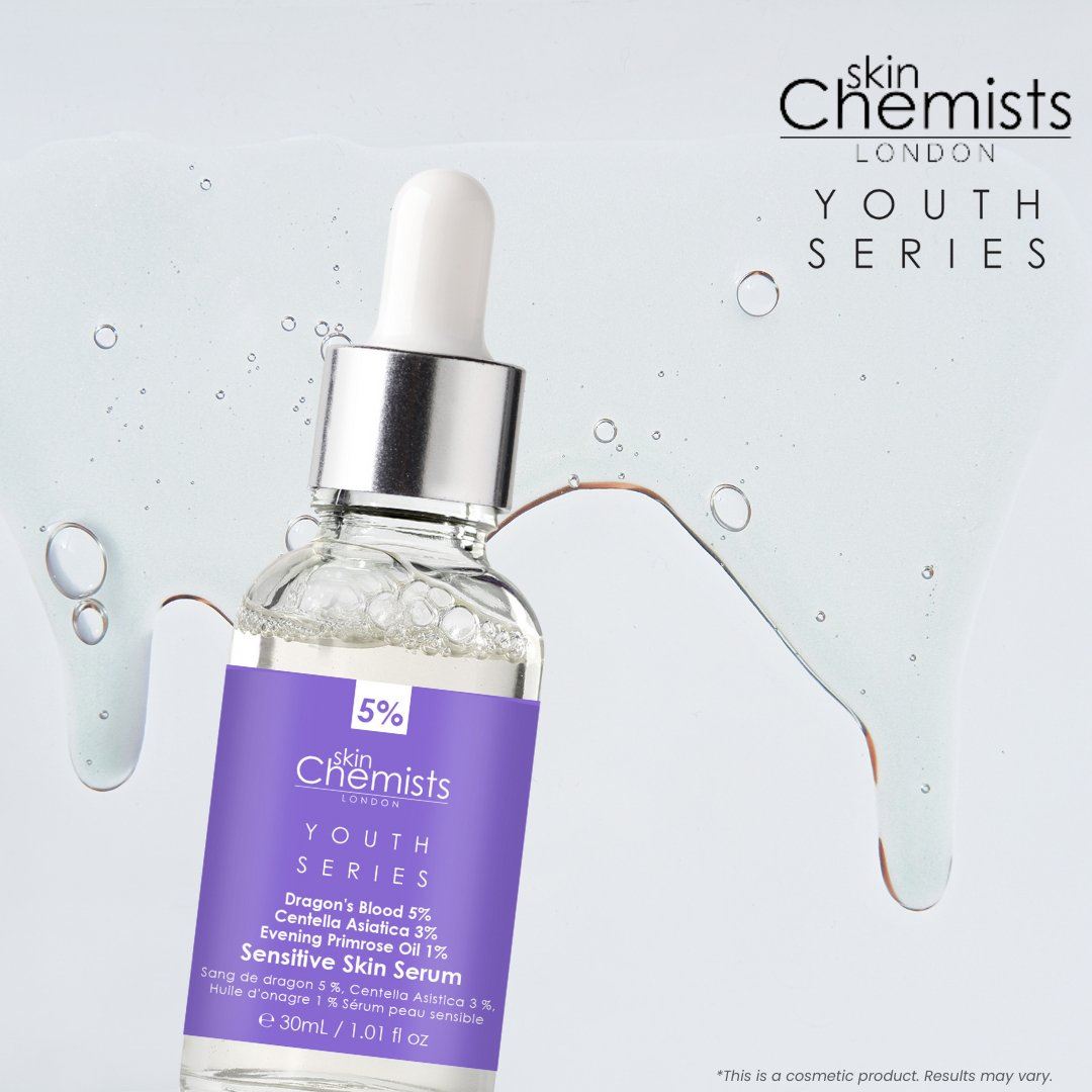 Sensitive Skin Facial Serum with 5% Dragon's Blood, 3% Centella Asiatica & 1% Evening Primrose Oil 30ml