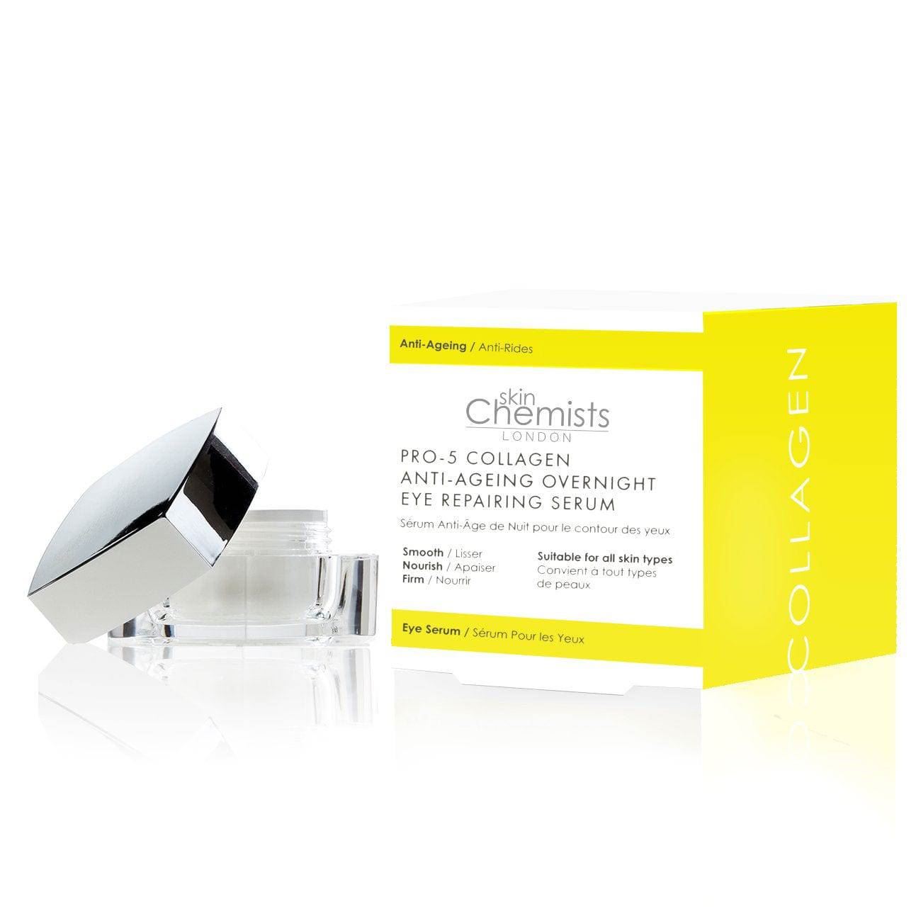 skinChemists Pro-5 Collagen Anti-Ageing Overnight Eye Repairing Serum 10ml Twin Value Savings Pack