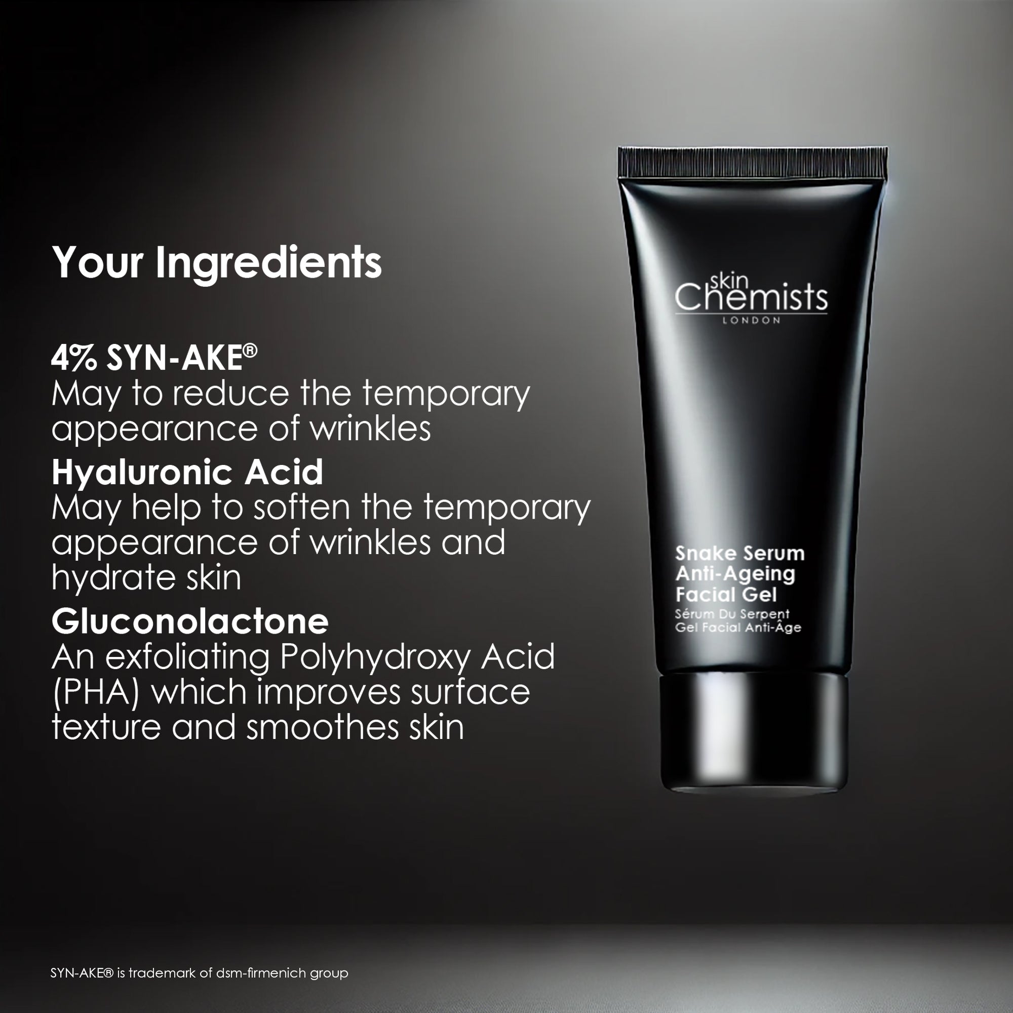skinChemists Snake Serum Anti-Ageing Facial Gel 30ml - skinChemists