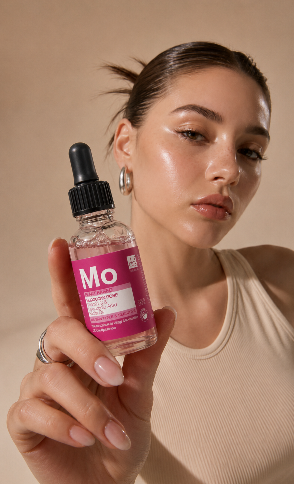 Moroccan Rose Facial Oil with Hyaluronic Acid & Vitamin C 30ml | 3-Pack