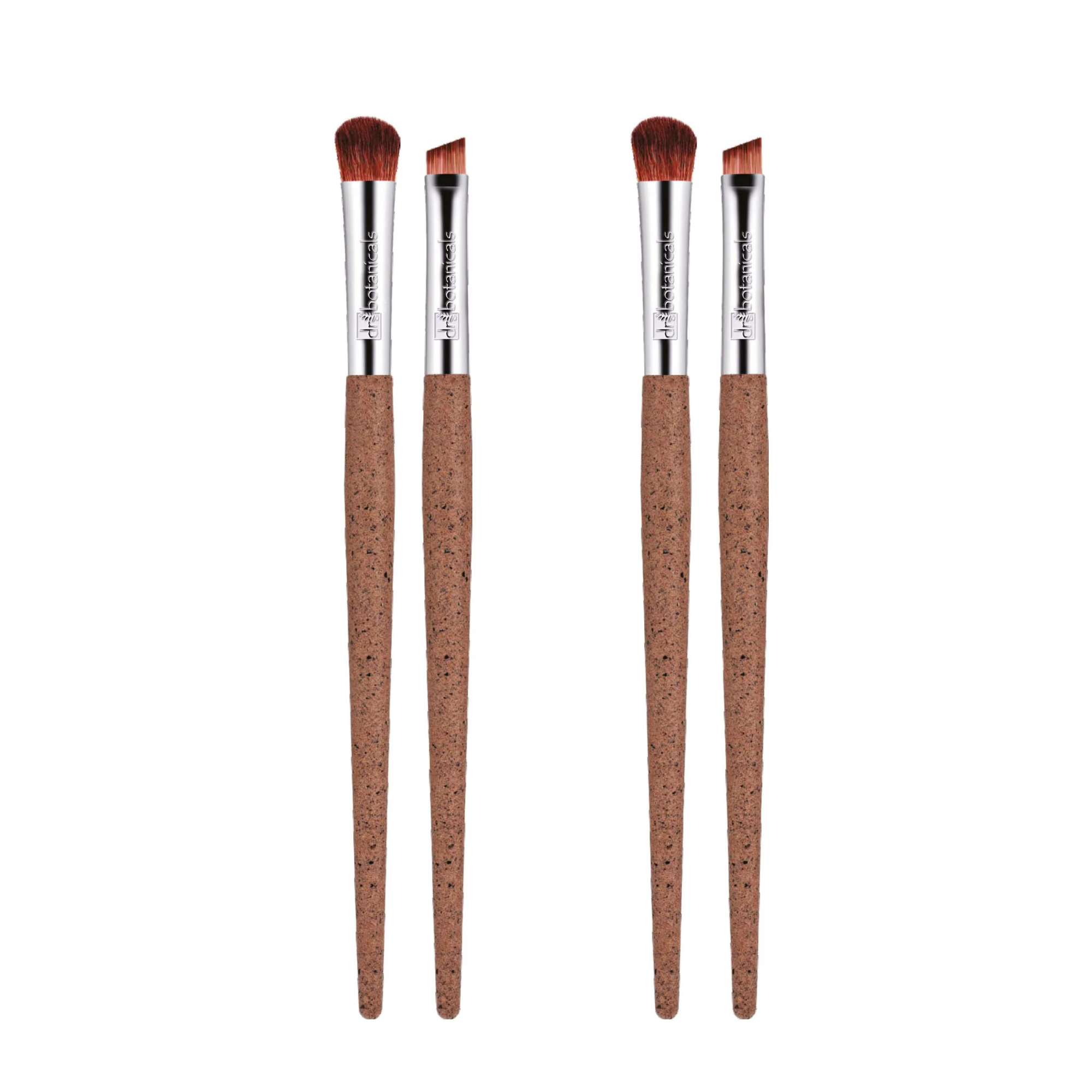 Dr Botanicals Coffee Ground Set Of 2 Eye Brushes Twin Value Savings Pack - skinChemists
