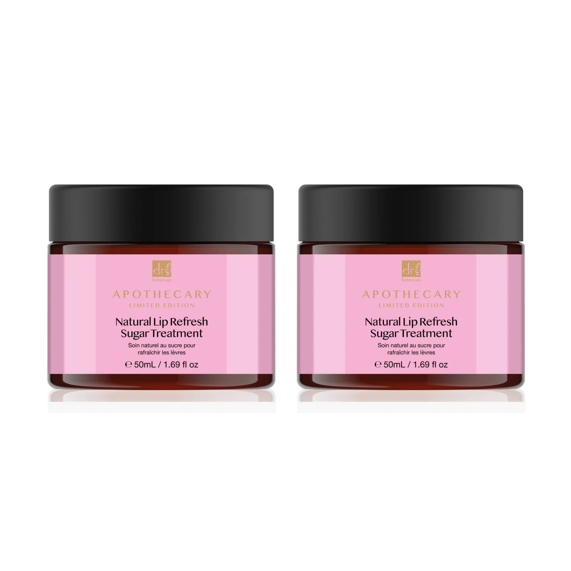 Dr Botanicals Natural Lip Refresh Sugar Treatment 50ml Twin Value Savings Pack - skinChemists