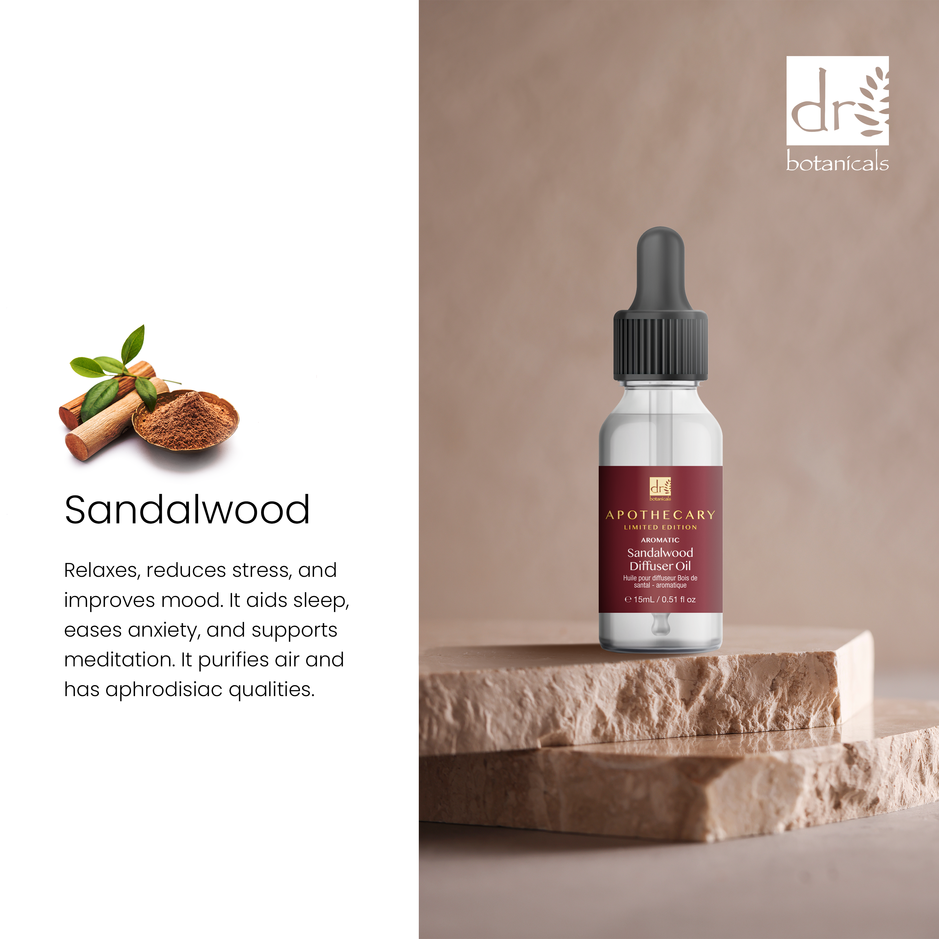 Aromatic Sandalwood Diffuser Oil 15ml - skinChemists