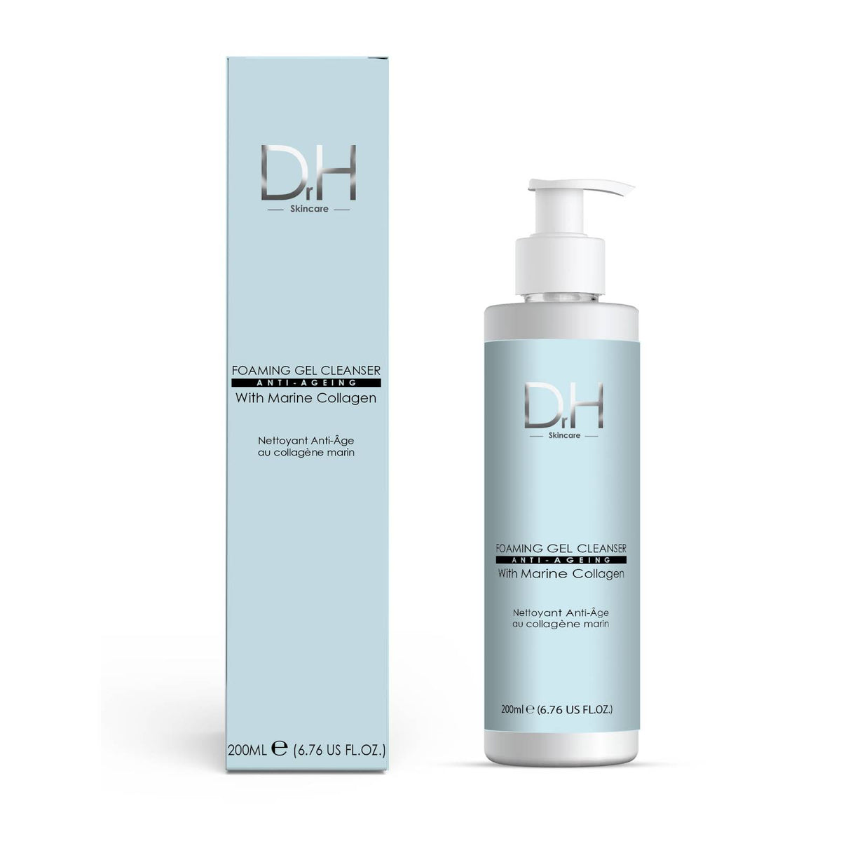 Dr H Foaming Gel Cleanser with Marine Collagen 200ml