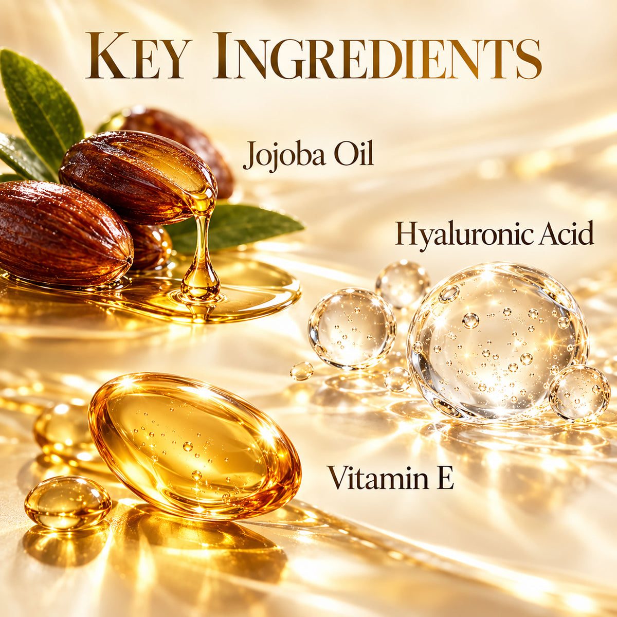 Gold Shimmer Oil with Hyaluronic Acid 30ml
