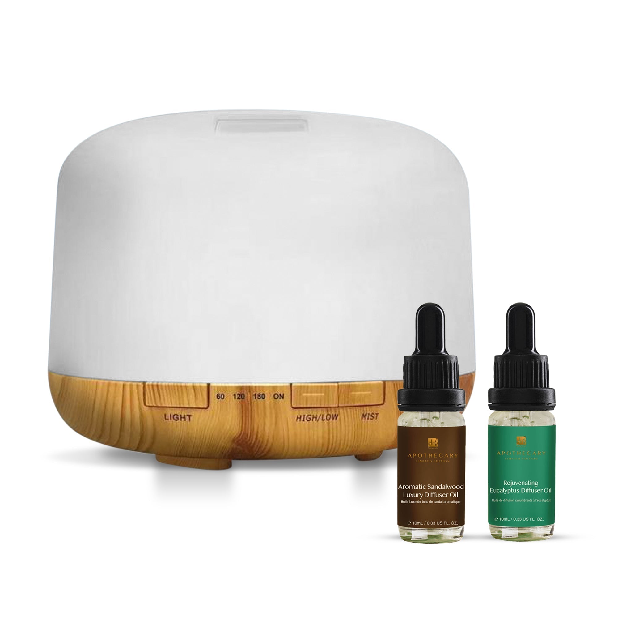 Dr Botanicals Premium 5 In 1 Aromatherapy Aromatic Sandalwood + Rejuvenating Eucalyptus Diffuser Kit - skinChemists