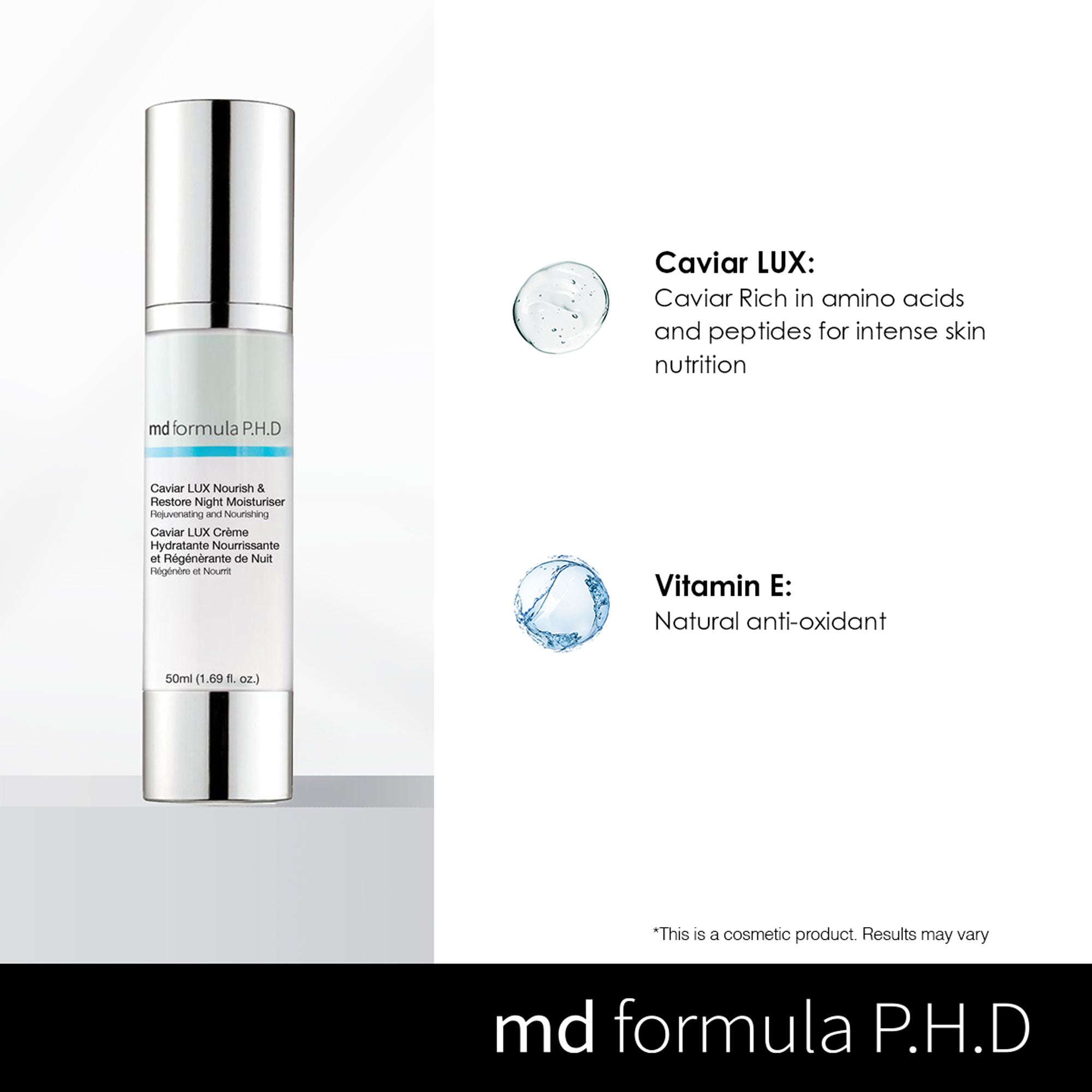 Caviar LUX Nourish & Restore Night Moisturiser 50ml - skinChemists