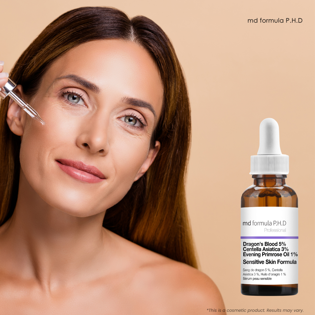 Sensitive Skin Serum Dragon's Blood 5%, Centella Asistica 3%, Evening Primrose Oil 1% 30ml - skinChemists