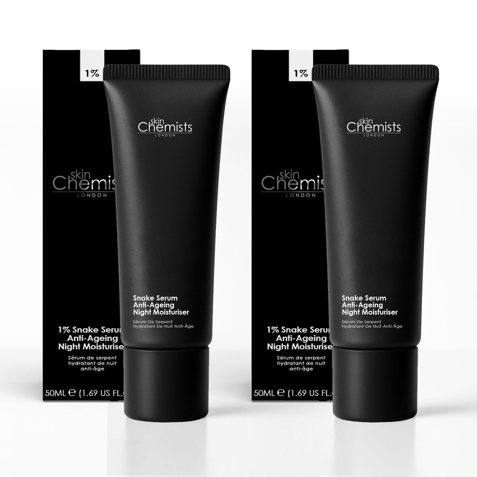 skinChemists Snake Serum Anti-Ageing Night Moisturiser 50ml Duo Set