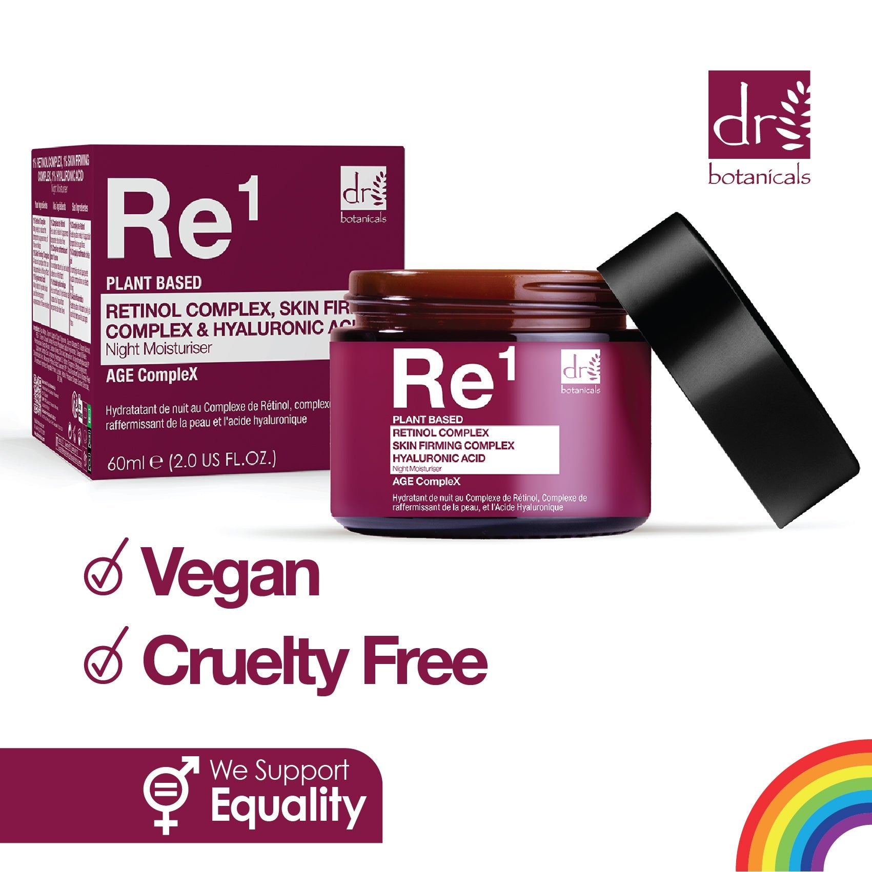 Retinol Complex 1%, Skin Firming Complex 1% & Hyaluronic Acid 1% Night Moisturiser 60ml - skinChemists