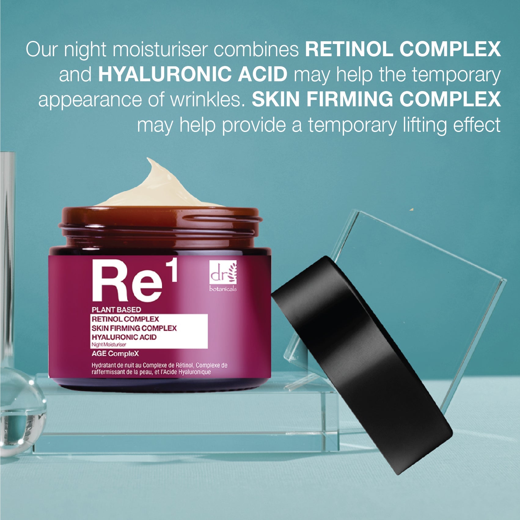 Retinol Complex 1%, Skin Firming Complex 1% & Hyaluronic Acid 1% Night Moisturiser 60ml - skinChemists