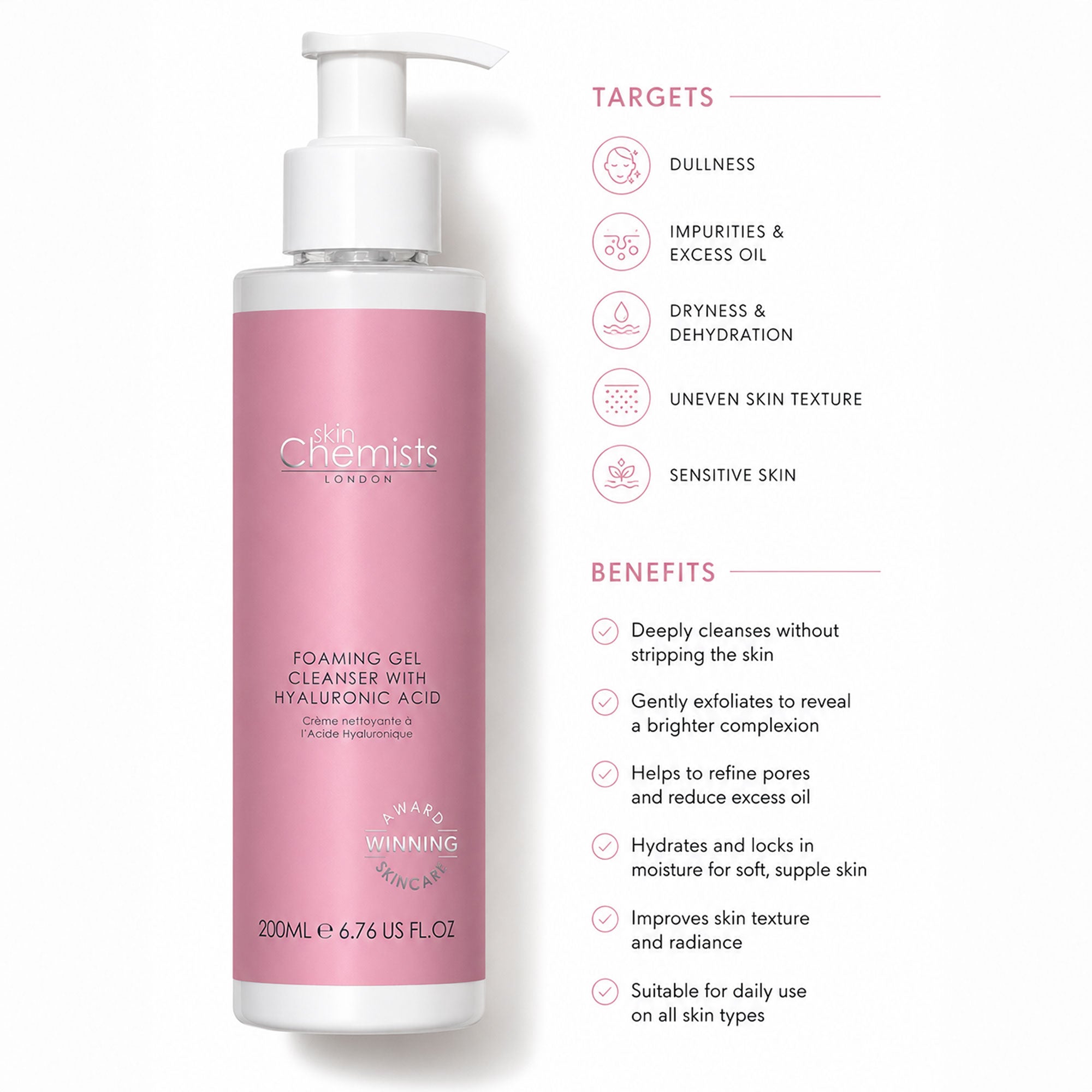 Advanced Foaming Gel Cleanser with Hyaluronic Acid 200ml