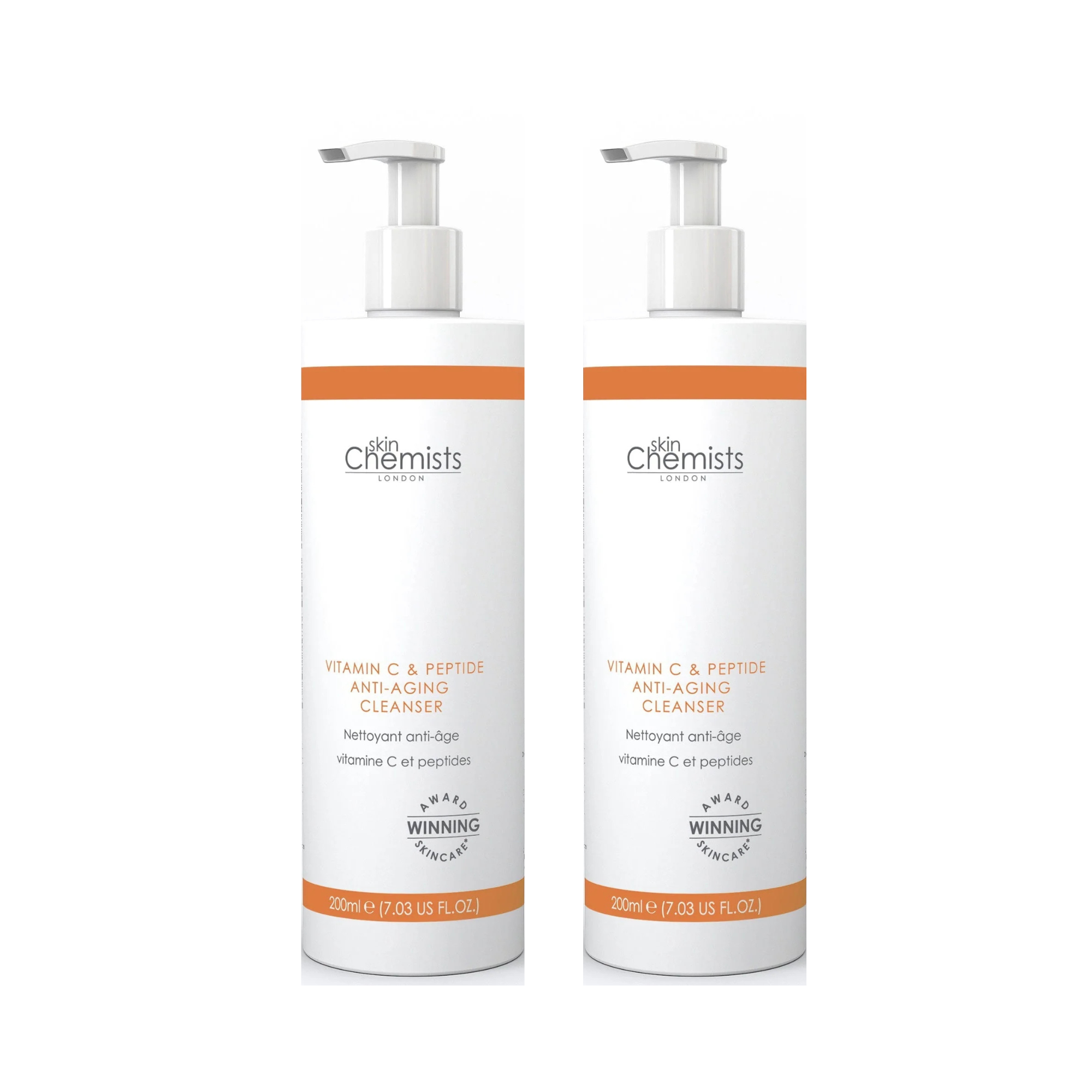skinChemists Vitamin C & Peptide Cleanser 200ml Twin Value Savings Pack