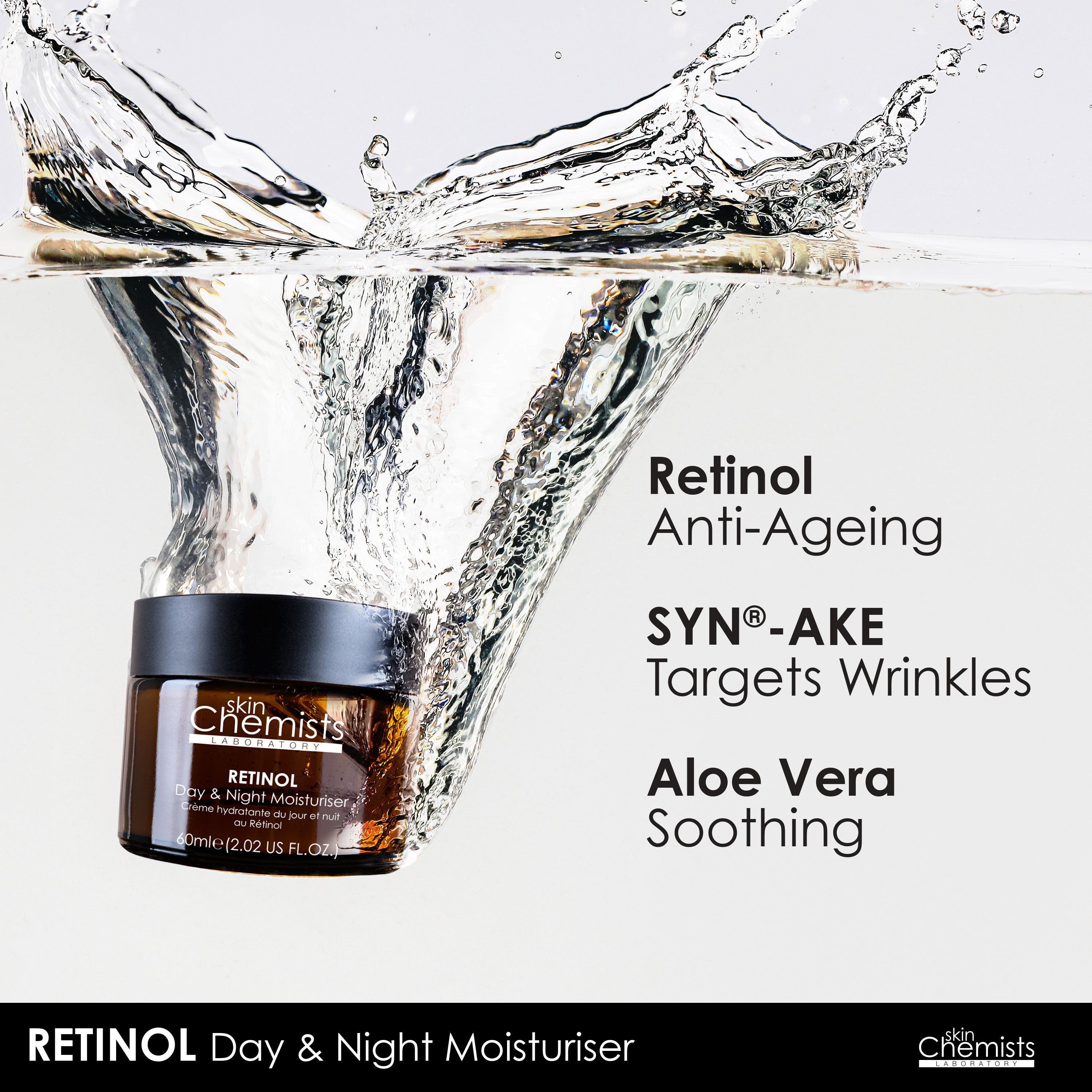 skinChemists Retinol Moisturiser & Hyaluronic Acid Moisturiser - skinChemists