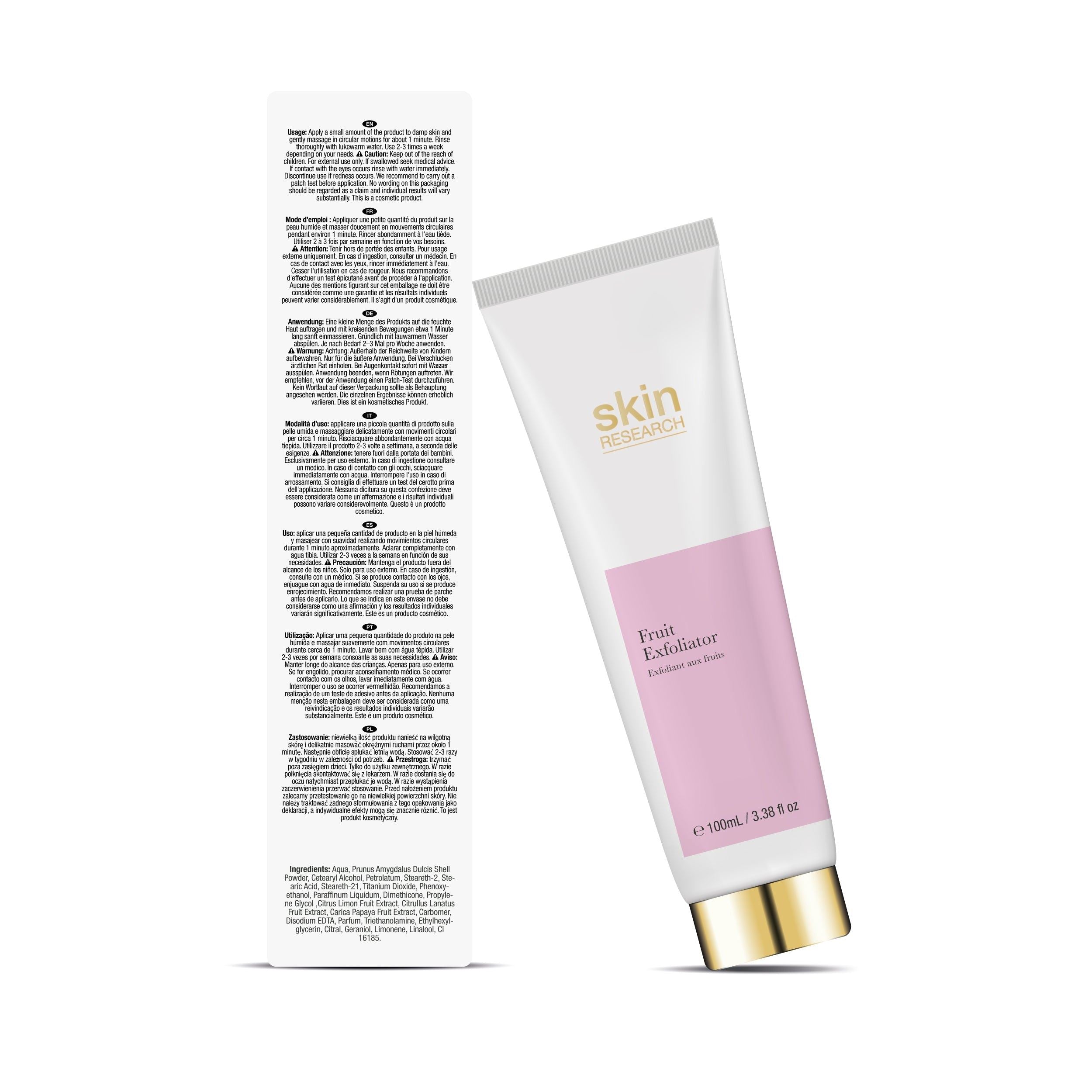 Skin Research Fruit Face Exfoliator 100ml Twin Value Savings Pack