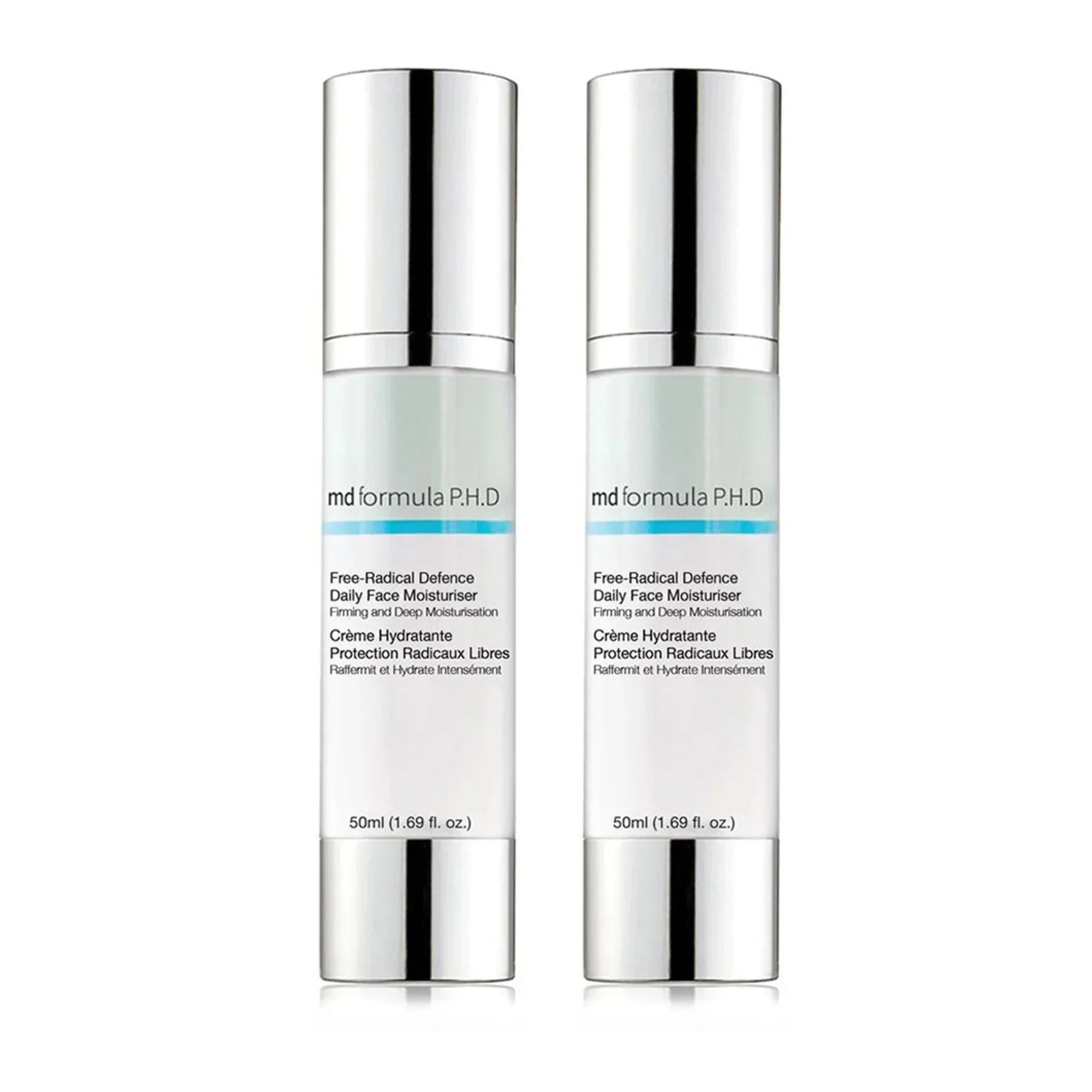 MD Formula Free Radical Defence Daily Moisturiser 50ml Twin Value Savings Pack