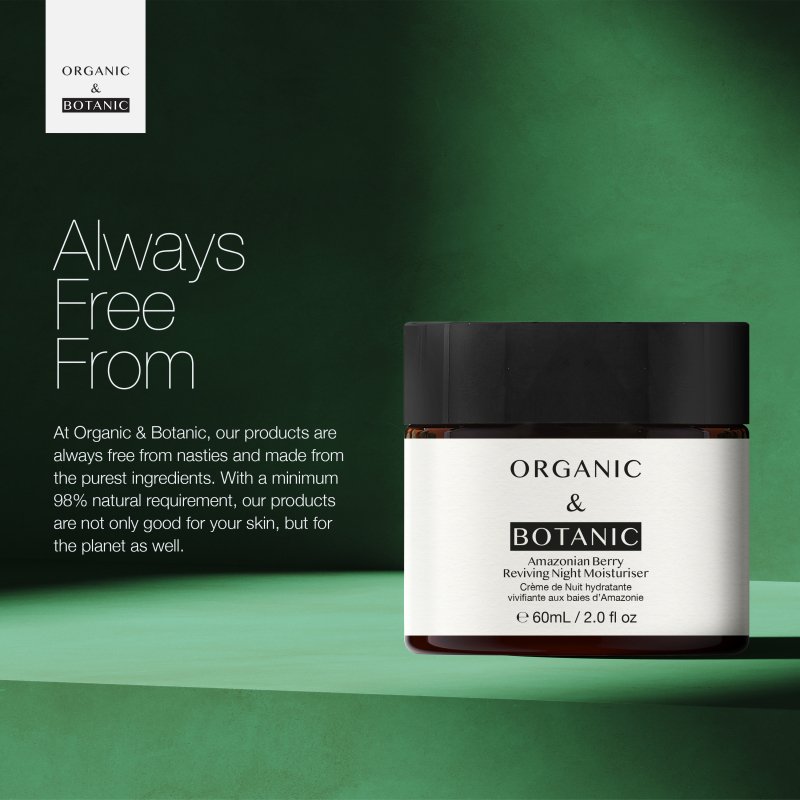 Amazonian Berry Night Moisturizer with Hyaluronic Acid & Vitamin C - 60ml - Deeply Hydrating, Anti-Aging Formula for Younger-Looking Skin - skinChemists