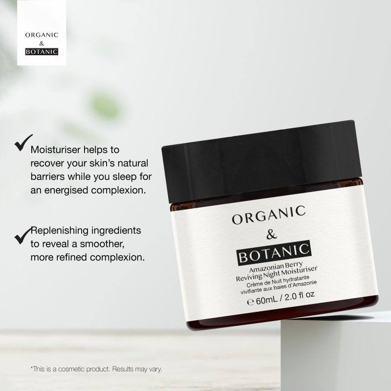 Amazonian Berry Night Moisturizer with Hyaluronic Acid & Vitamin C - 60ml - Deeply Hydrating, Anti-Aging Formula for Younger-Looking Skin - skinChemists