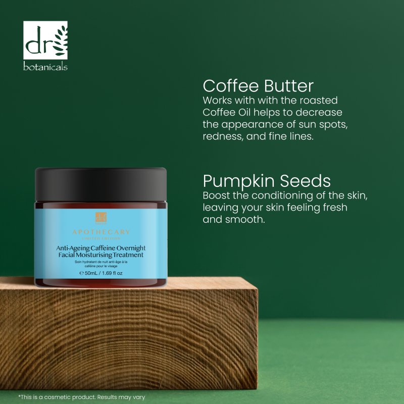 Anti-Ageing Caffeine Overnight Facial Moisturising Treatment 50ml - skinChemists