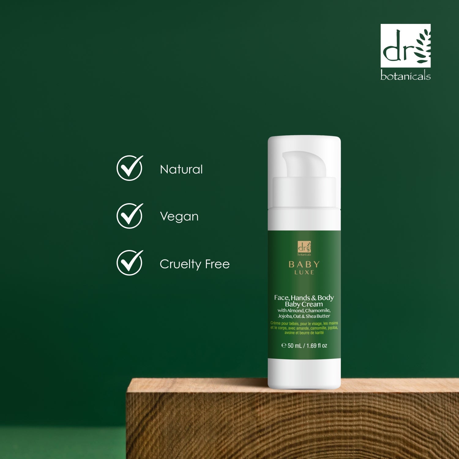 Dr Botanicals Baby Lux Face, Hands & Body Baby Cream 50ml Twin Value Savings Pack - skinChemists