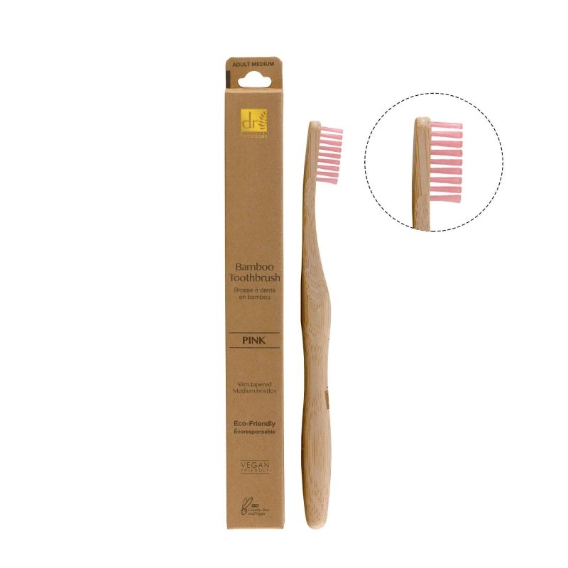 Bamboo Toothbrush Pink - skinChemists