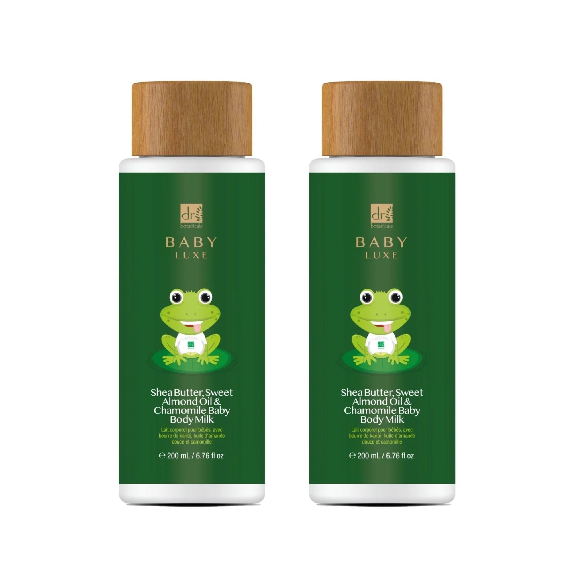 Dr Botanicals Baby Lux Sweet Almond Oil & Chamomile Baby Body Milk 200ml Twin Value Savings Pack